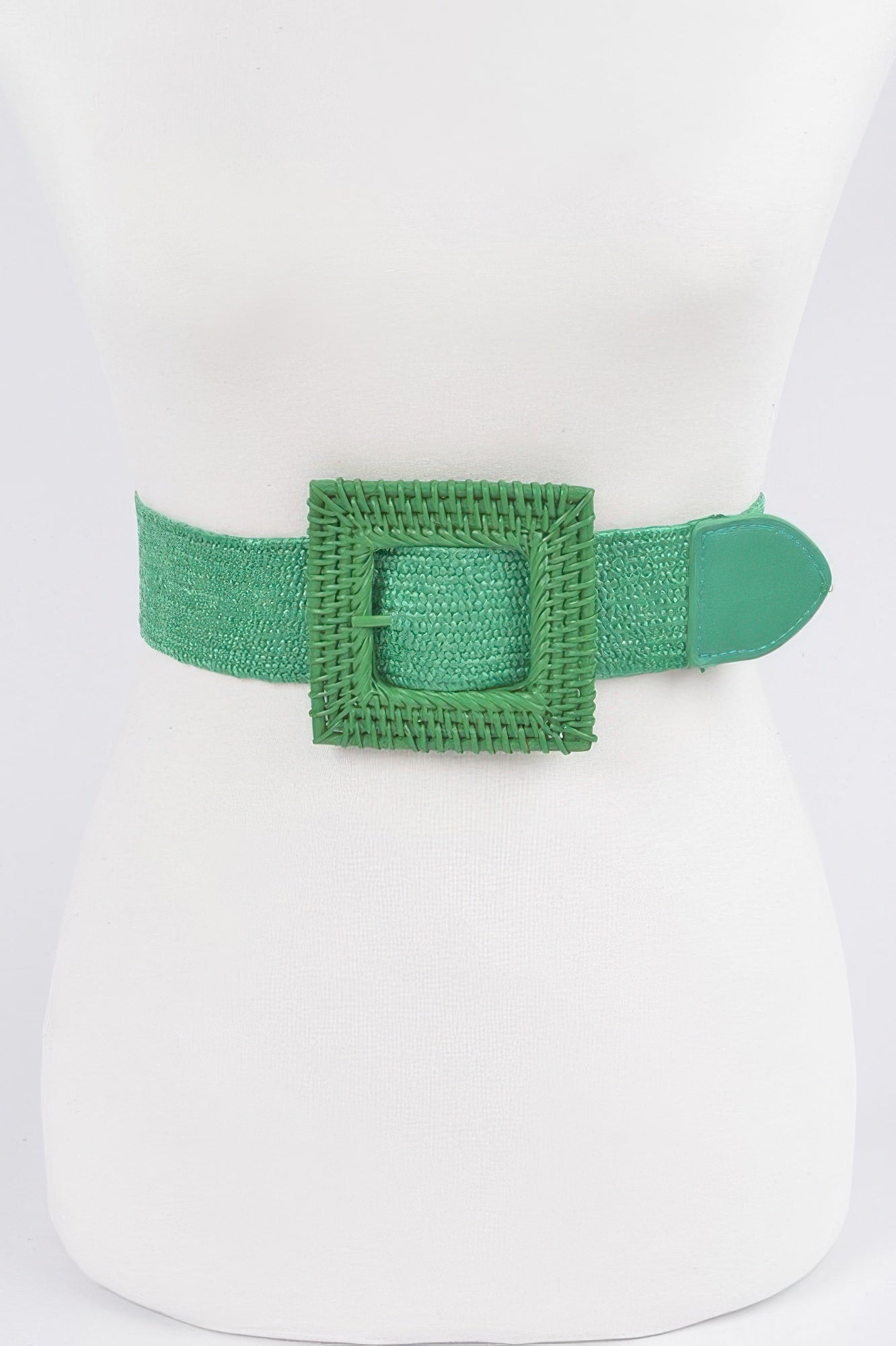Square Straw Buckle Belt