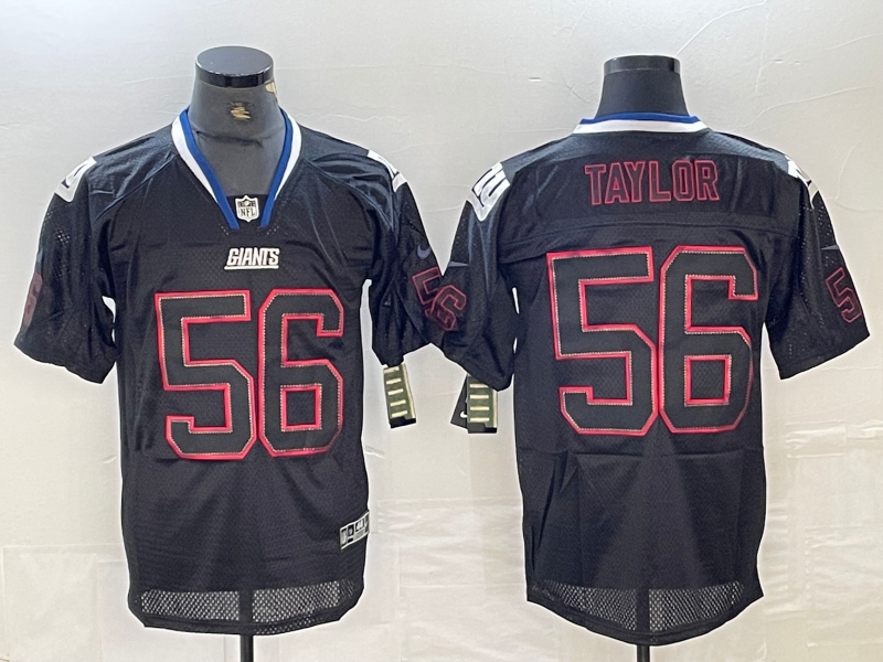 Men's New York Giants Lawrence Taylor #56 Black Player jersey