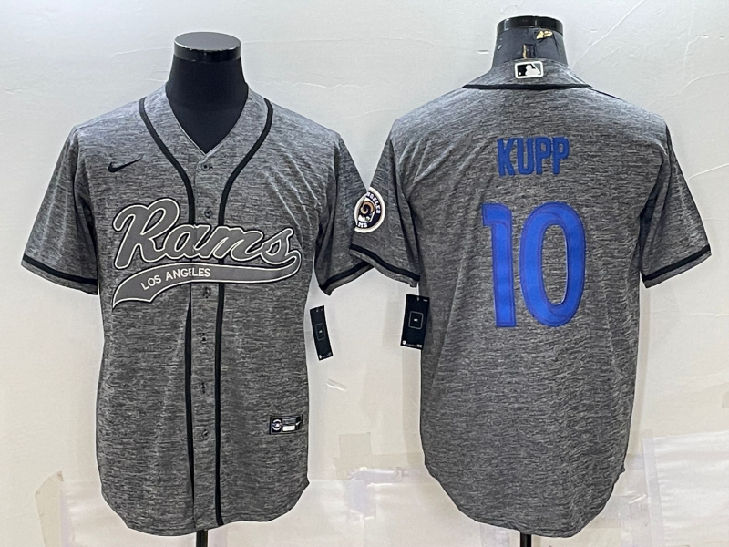 Men's Los Angeles Rams Cooper Kupp #10 Gray Game jersey Joint Edition