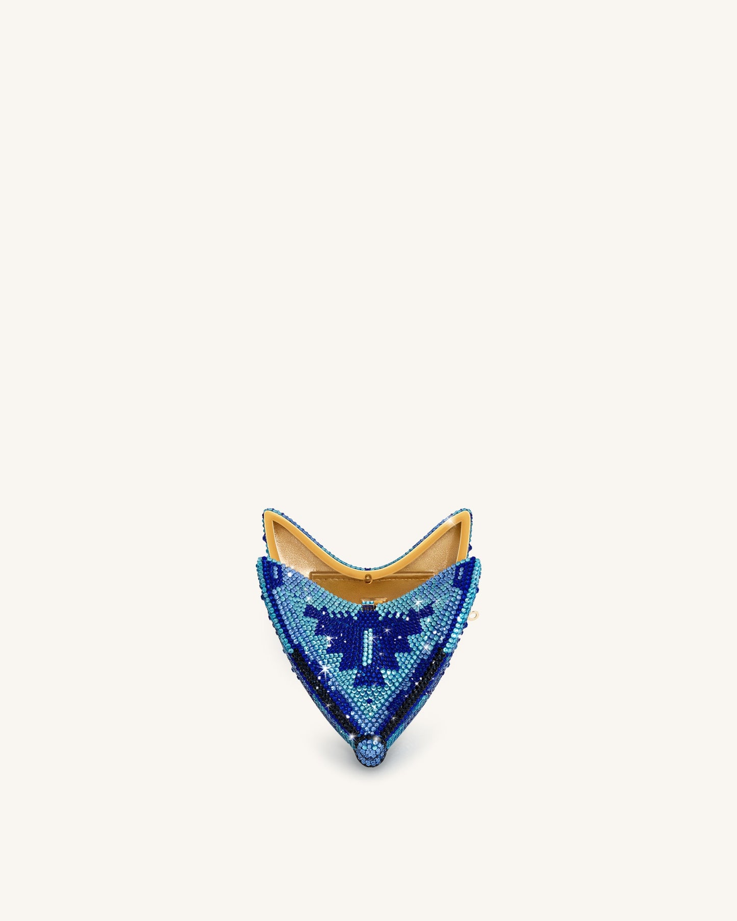 Paisley Crystal Butterfly Clutch - Blue