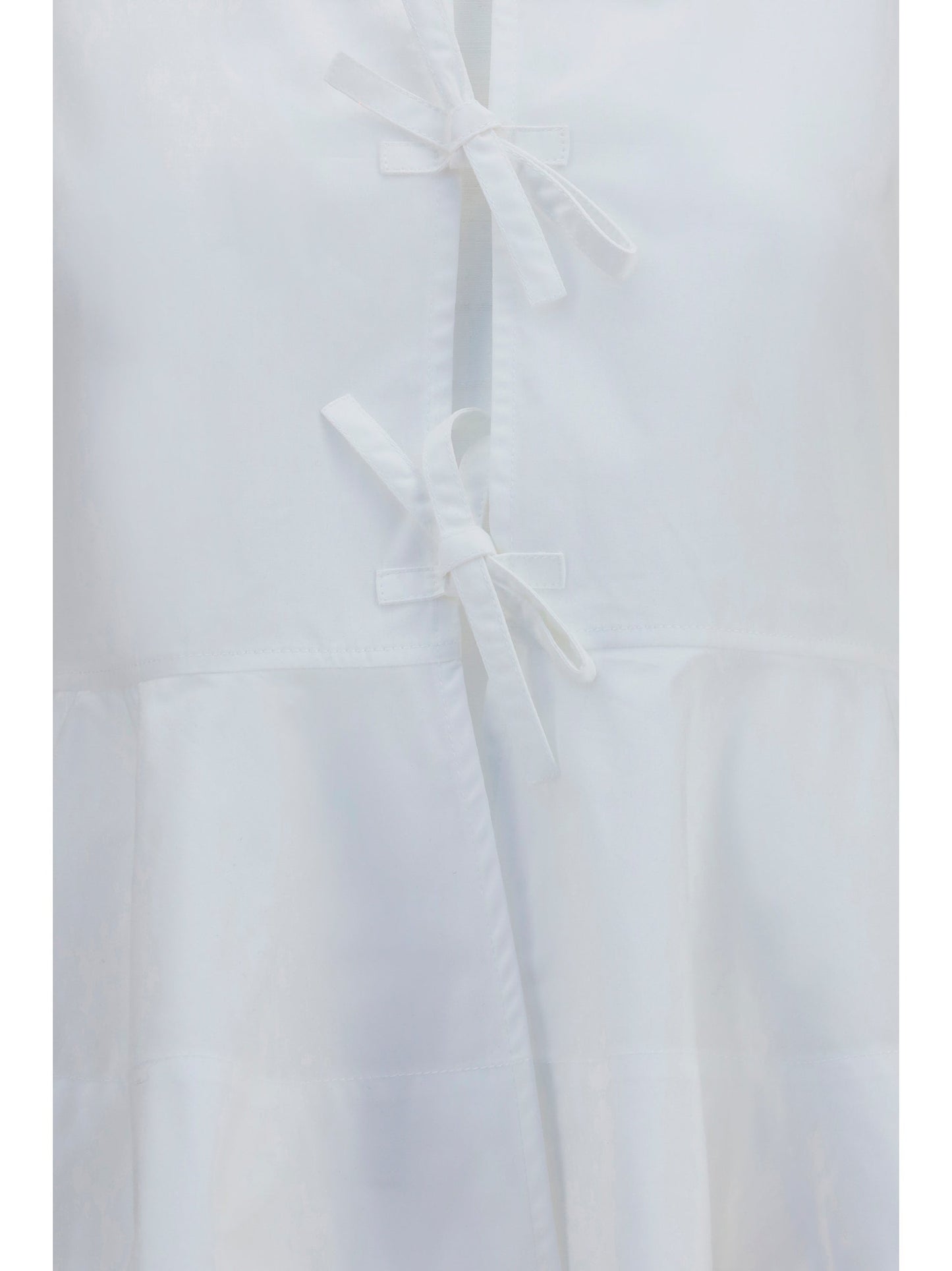 Ganni Women Cotton Poplin Blouse With Bows