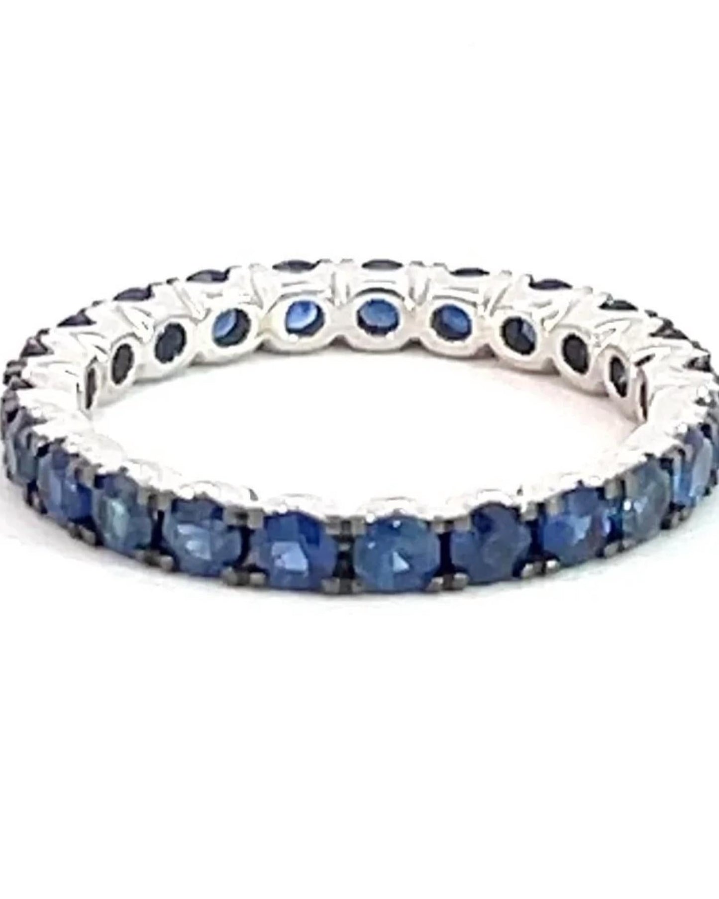 Women's Sapphire Stacking Ring In Blue & White Gold