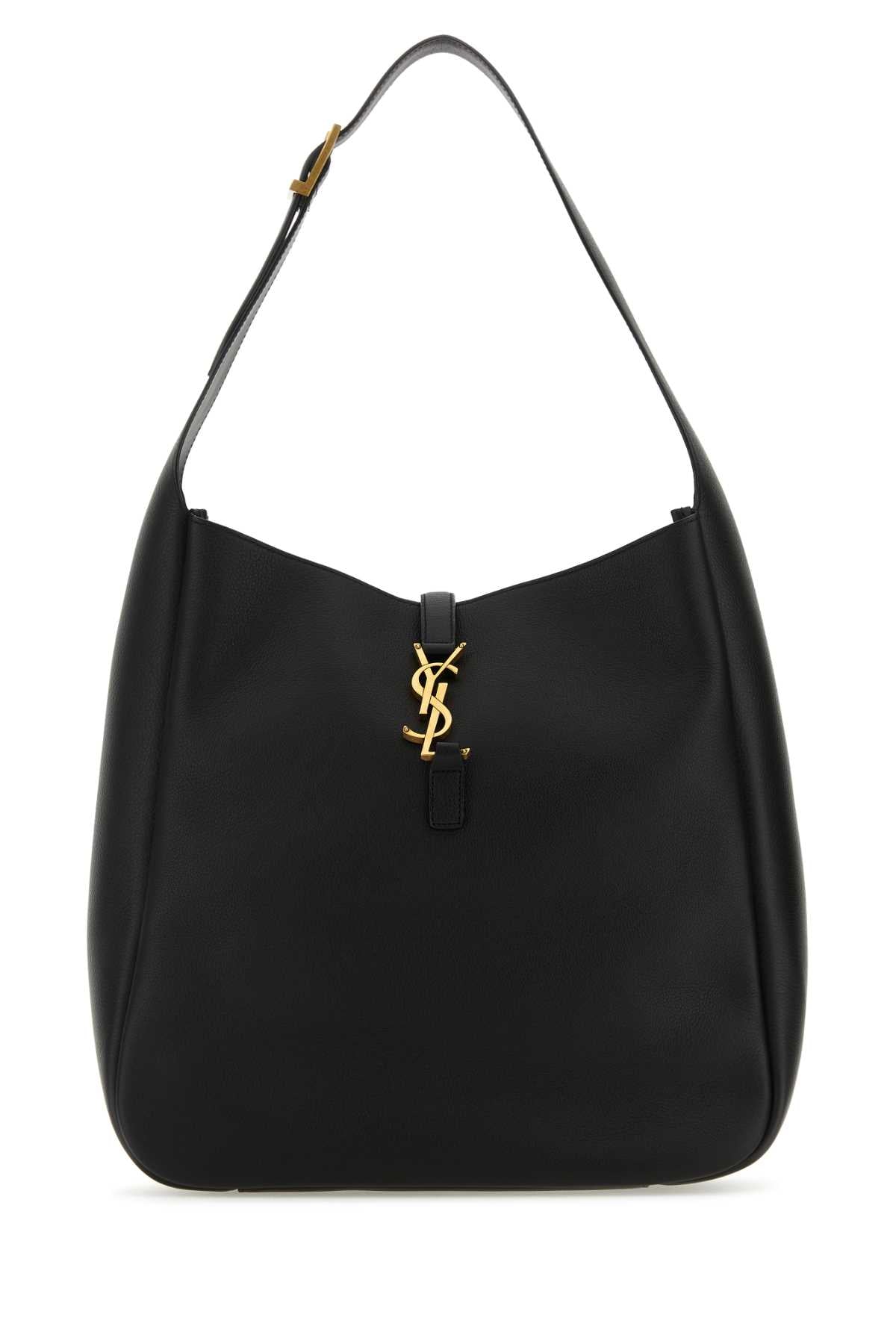 Saint Laurent Women Black Leather Large Le 5 Ã 7 Shoulder Bag