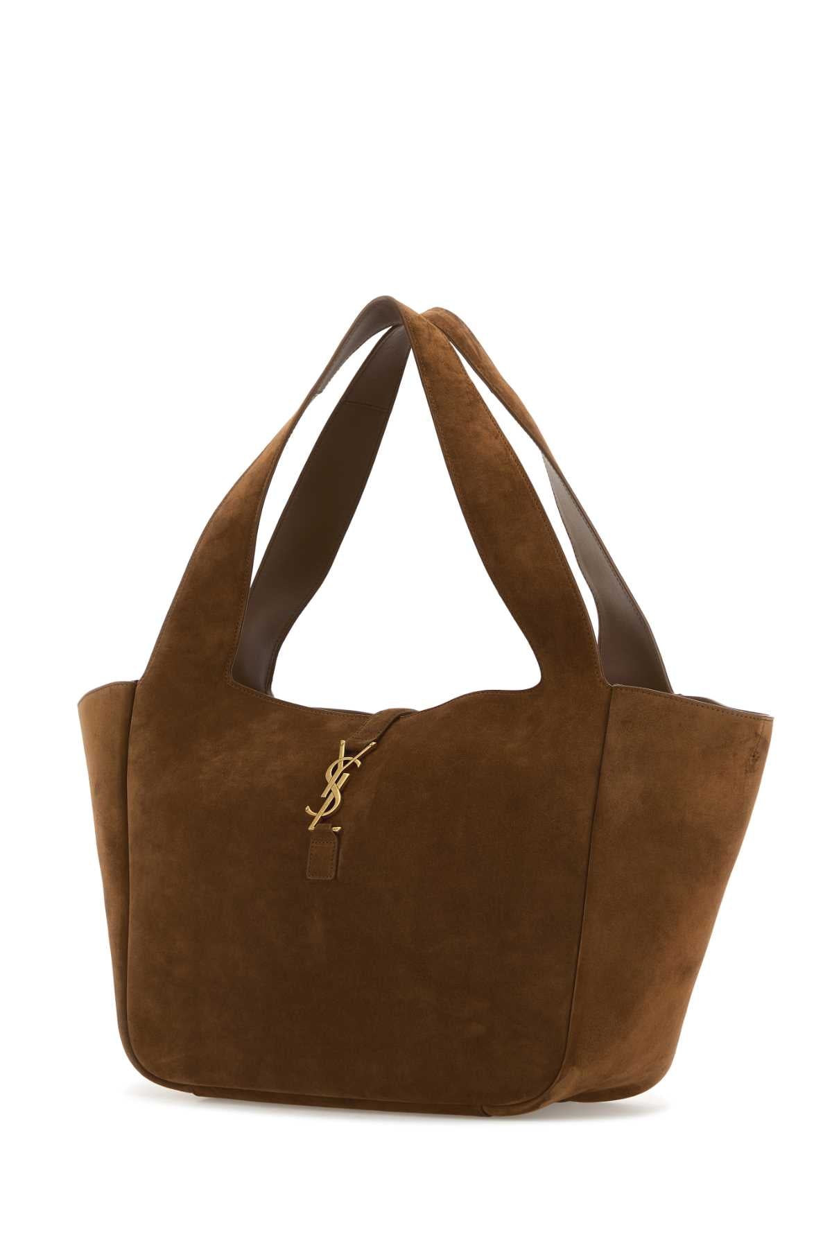 Saint Laurent Women Caramel Suede Leather Le 5 Ã 7 Bea Shoppong Bag
