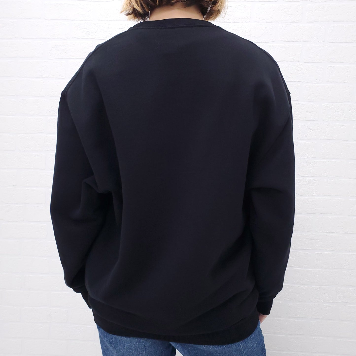 BALENCIAGA BLACK RAINBOW LOGO OVERSIZED SWEATSHIRT - SIZE XS