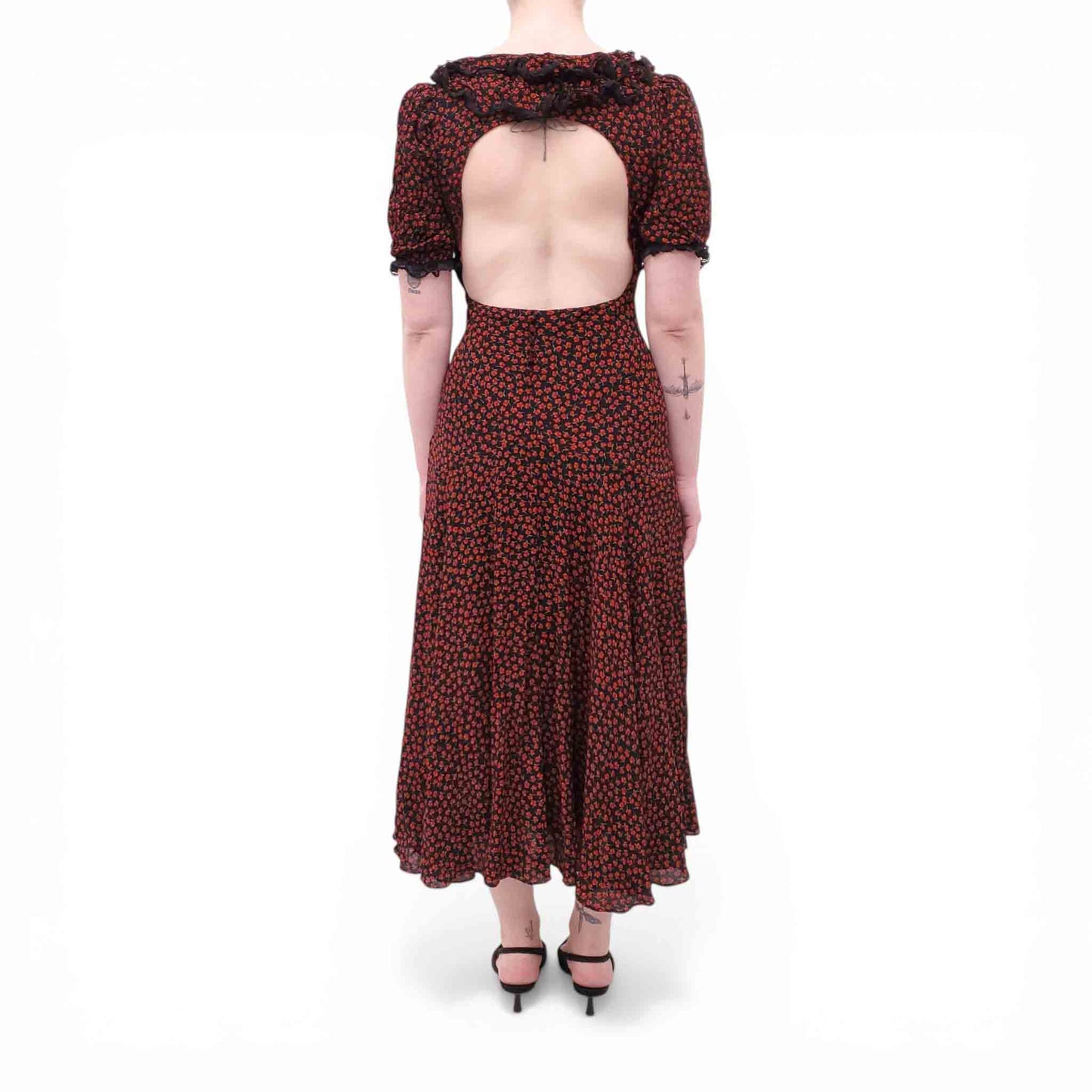 REFORMATION FLORAL LONG DRESS - SIZE 8