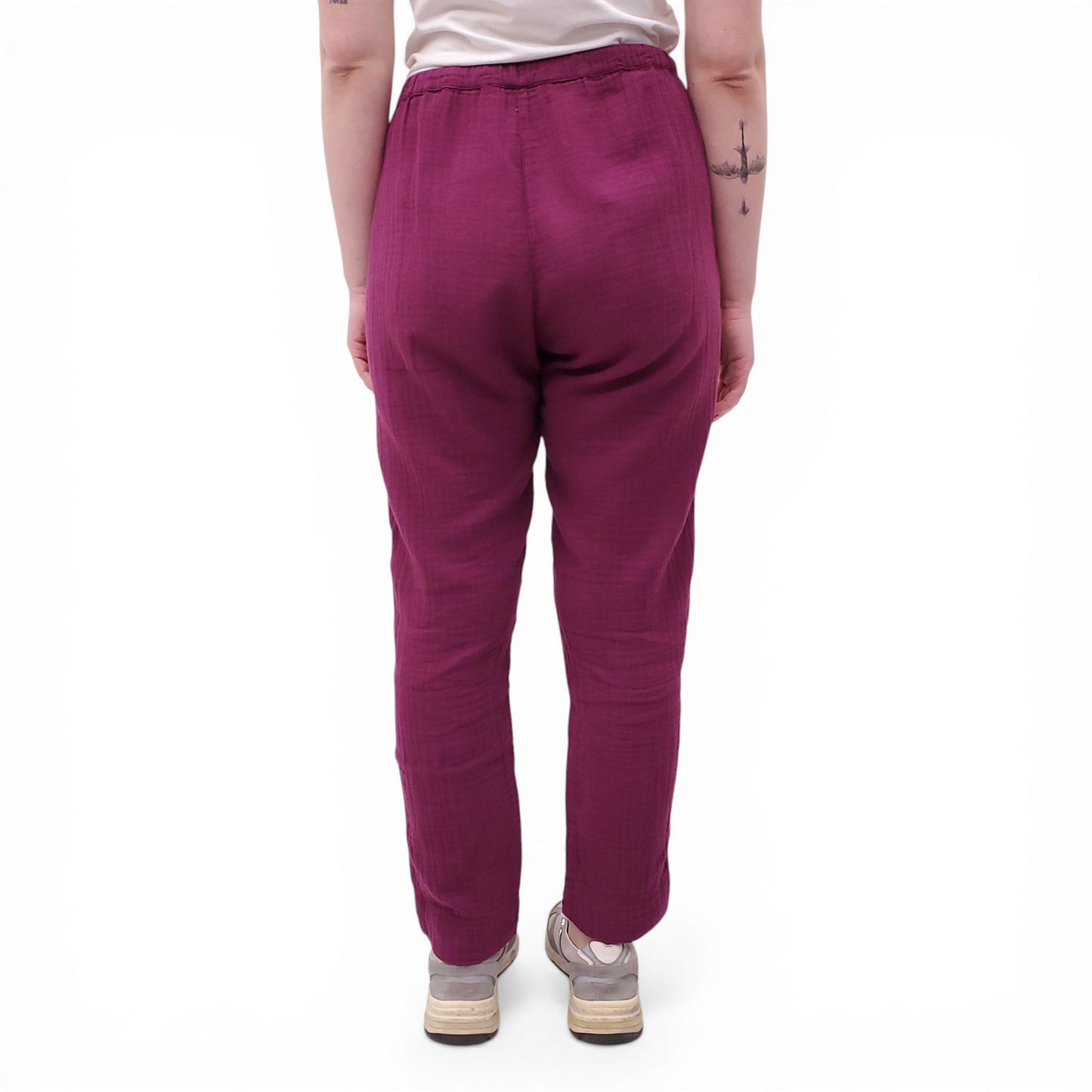 XIRENA GRAPE PURPLE GAUZE TROUSERS - SIZE S