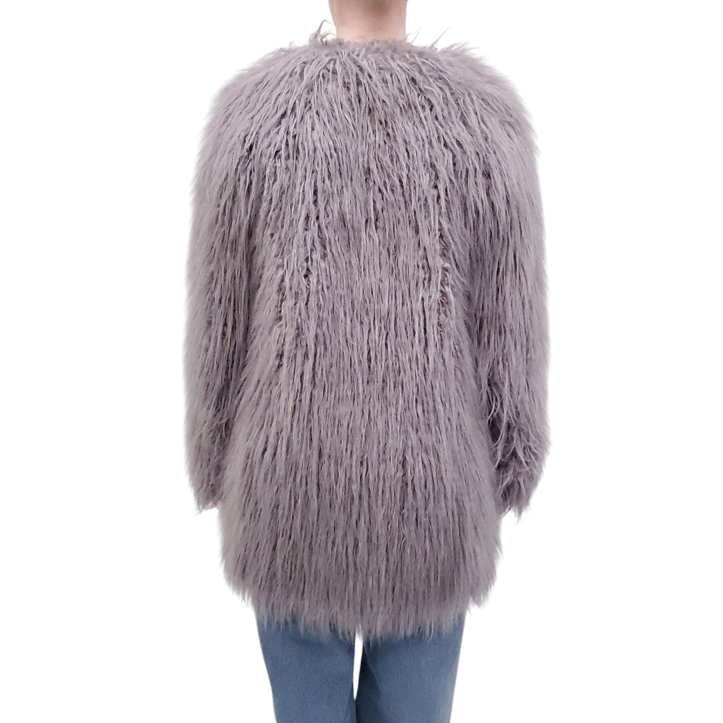 SMYTHE FUZZY GREY JACKET - SIZE M