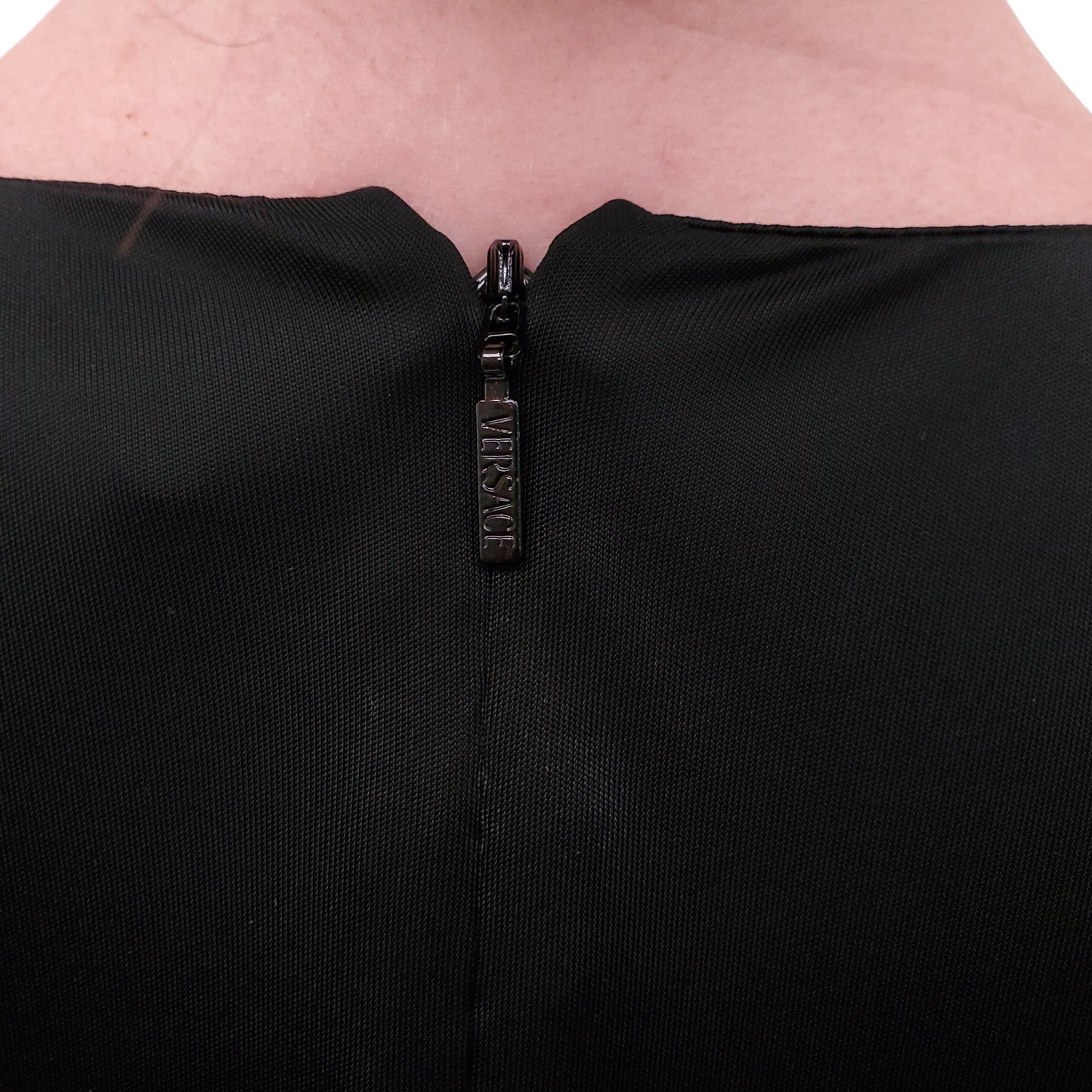 VERSACE x DUA LIPA BLACK KNOTTED BODYSUIT - SIZE 42