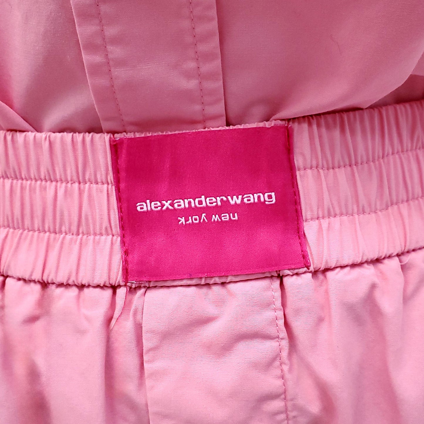 ALEXANDERWANG.T PINK LOGO SHORTS SET - SIZE XS