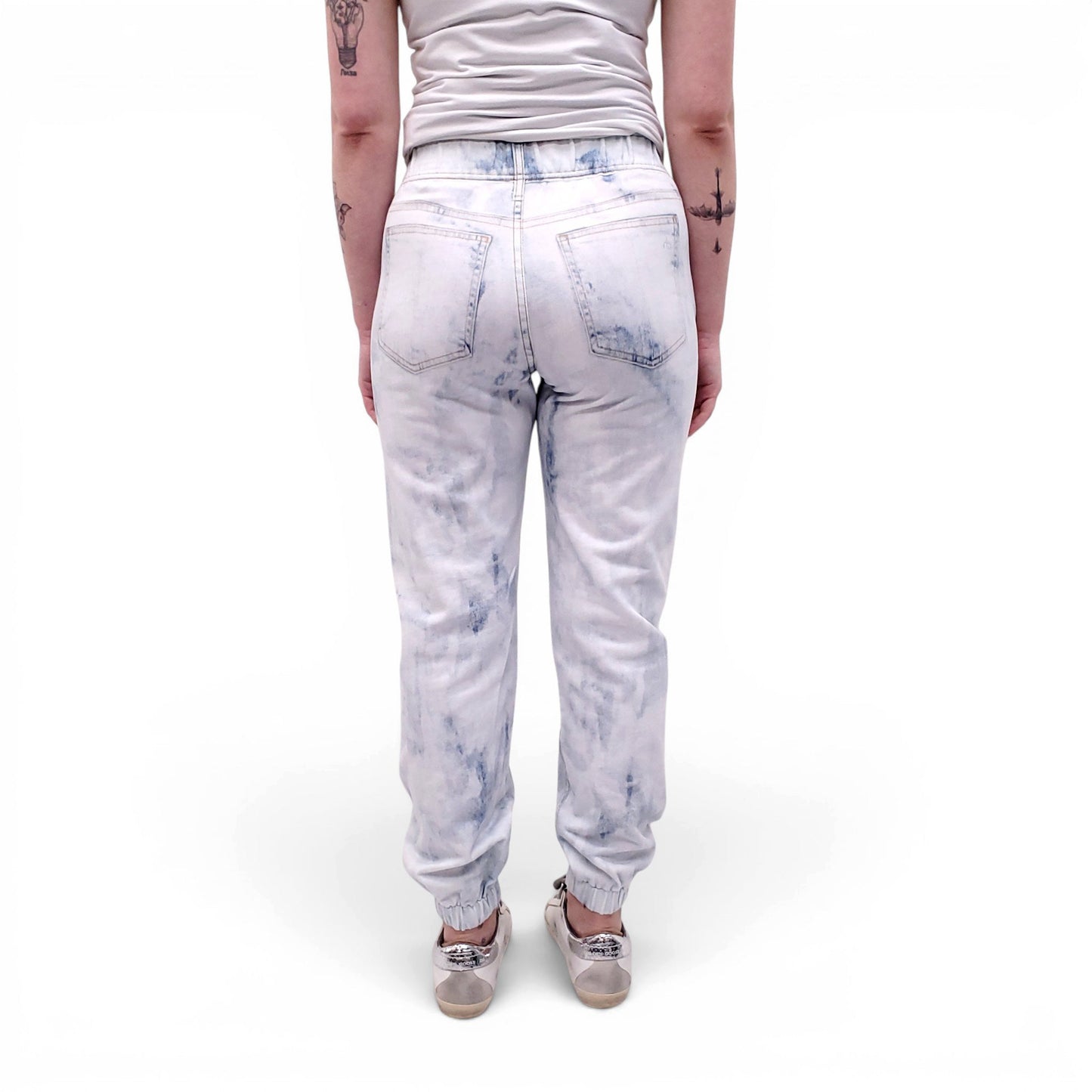 RAG & BONE LIGHT WASH OASIS MIRAMAR JOGGER PANTS - SIZE XS