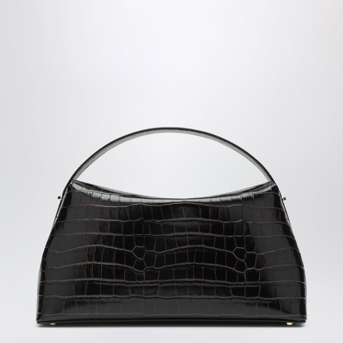 Toteme Everyday Bag In Dark Brown Crocodile-Embossed Leather Women