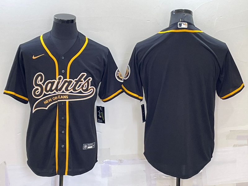 Men's New Orleans Saints Black Blank jersey