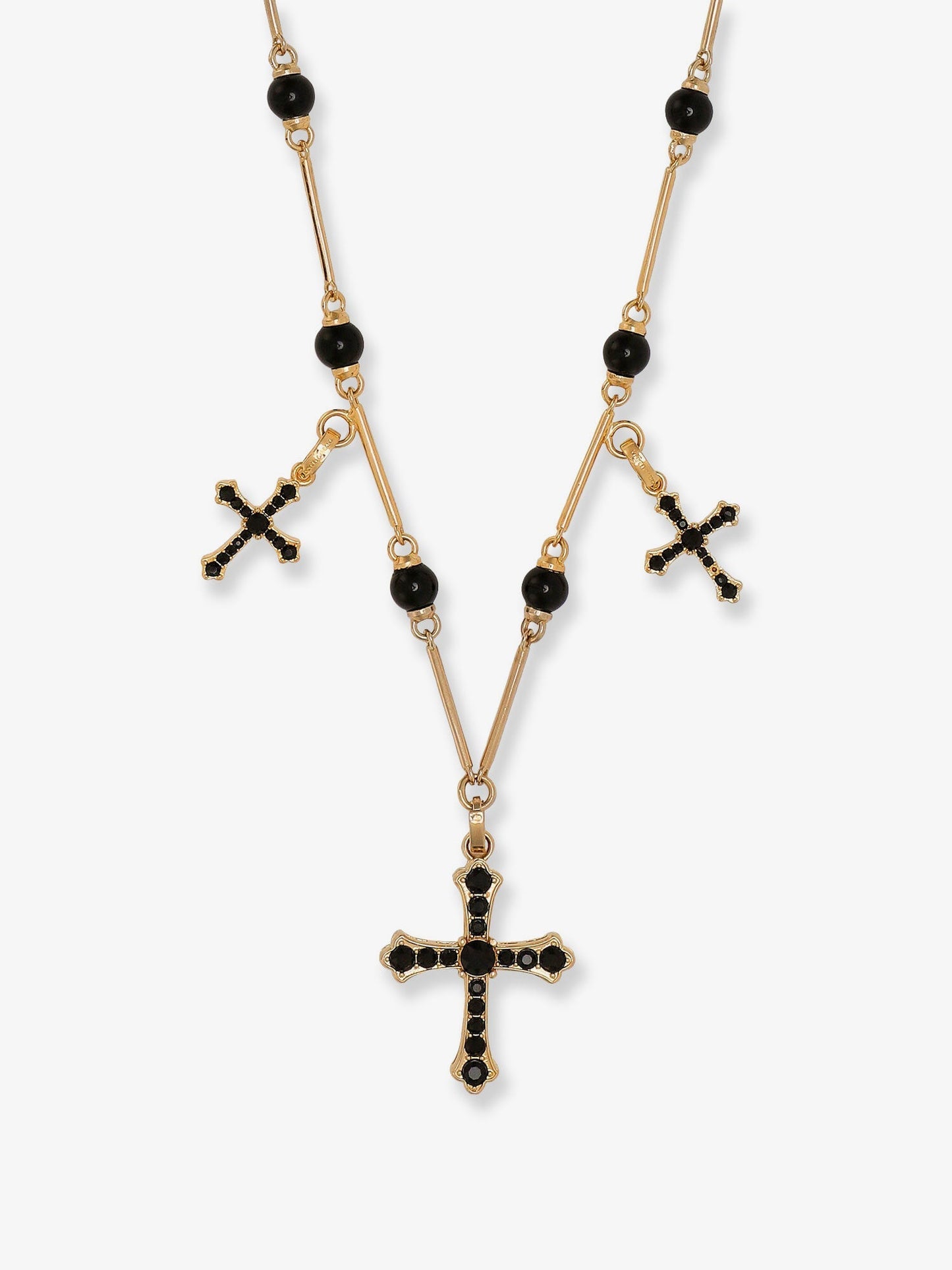 Dolce & Gabbana Women Brass Rosary With Cross Charms
