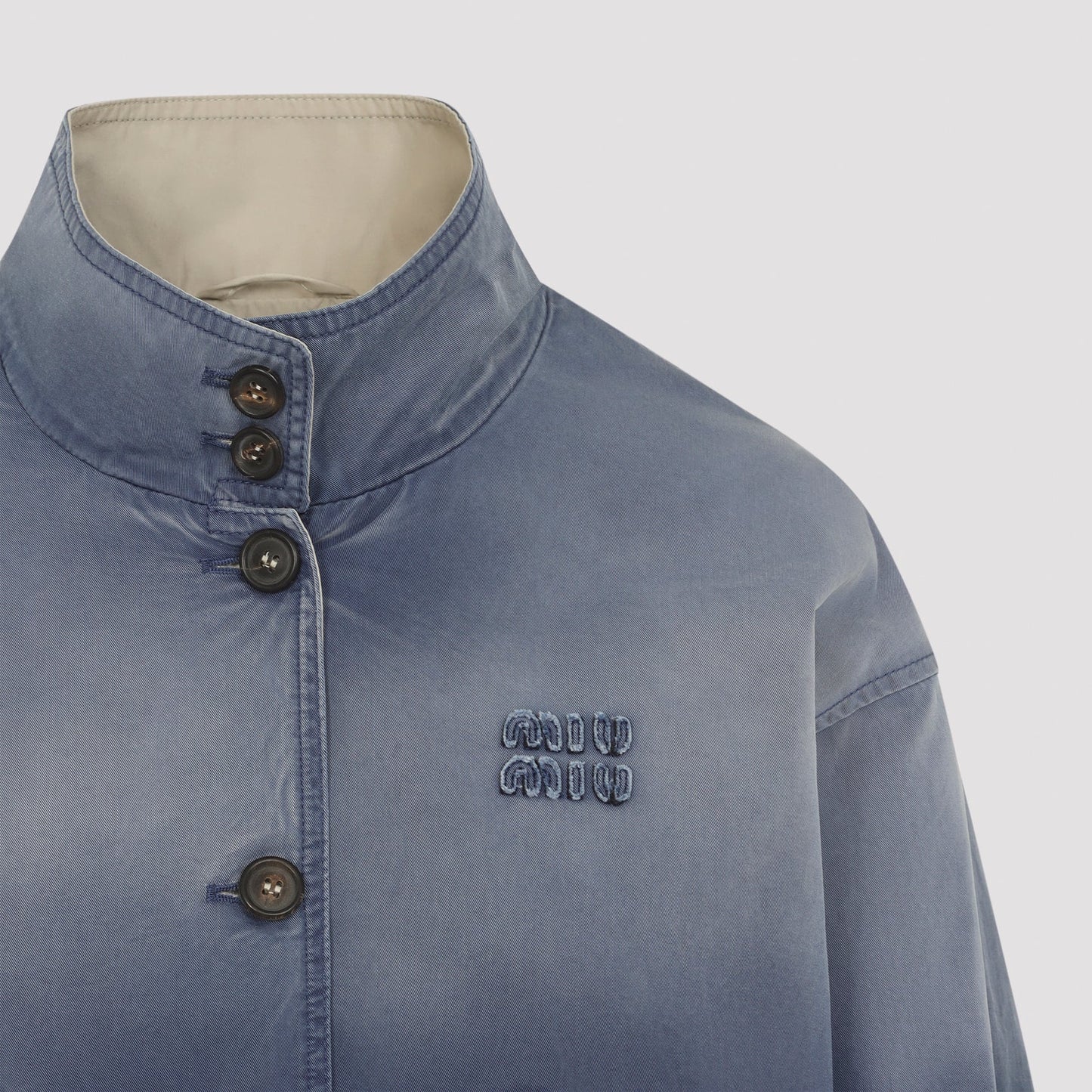 Miu Miu Old Washed Twill Blouson Women