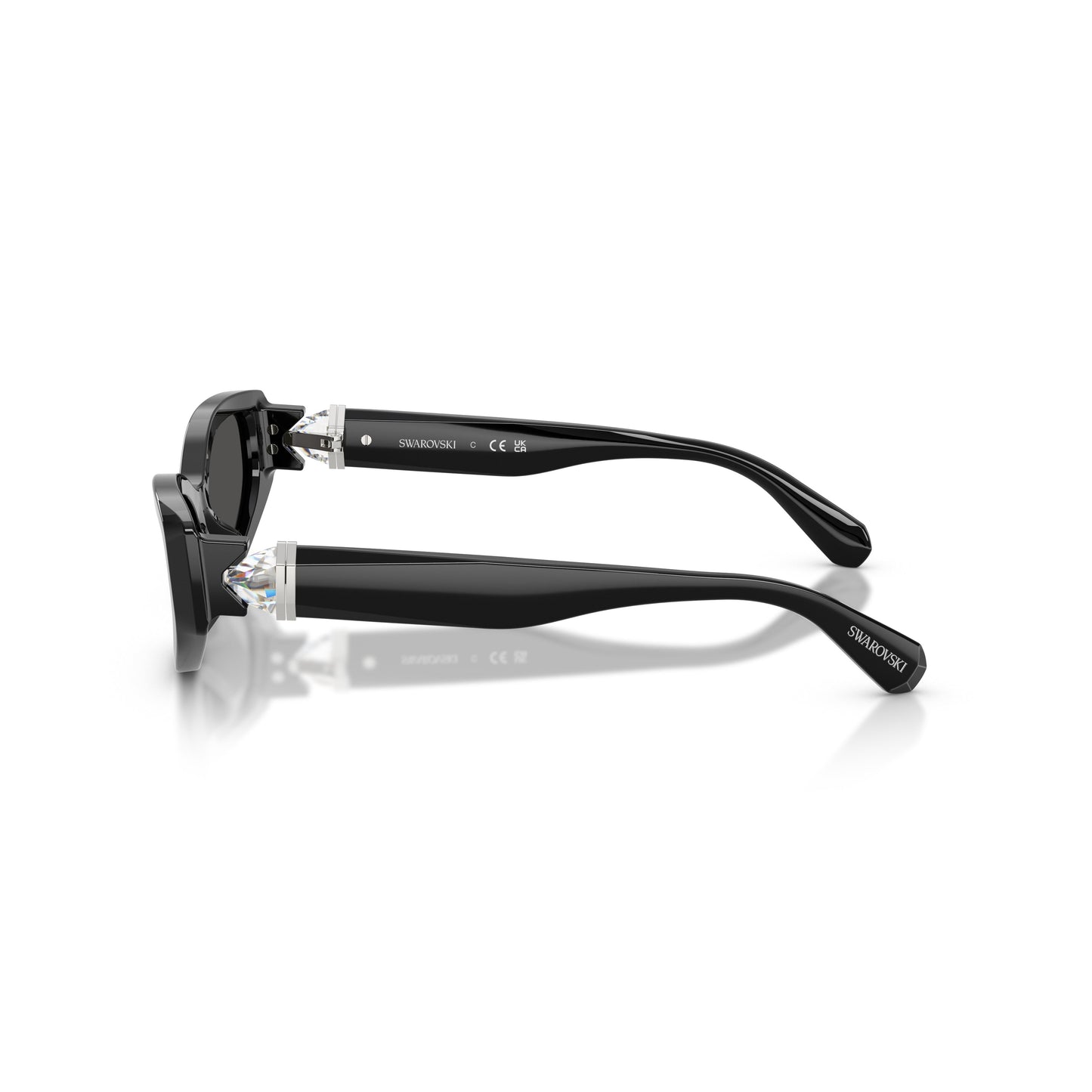 0Sk6045U Cat-Eye Sunglasses with Glossy Black Acetate Frame