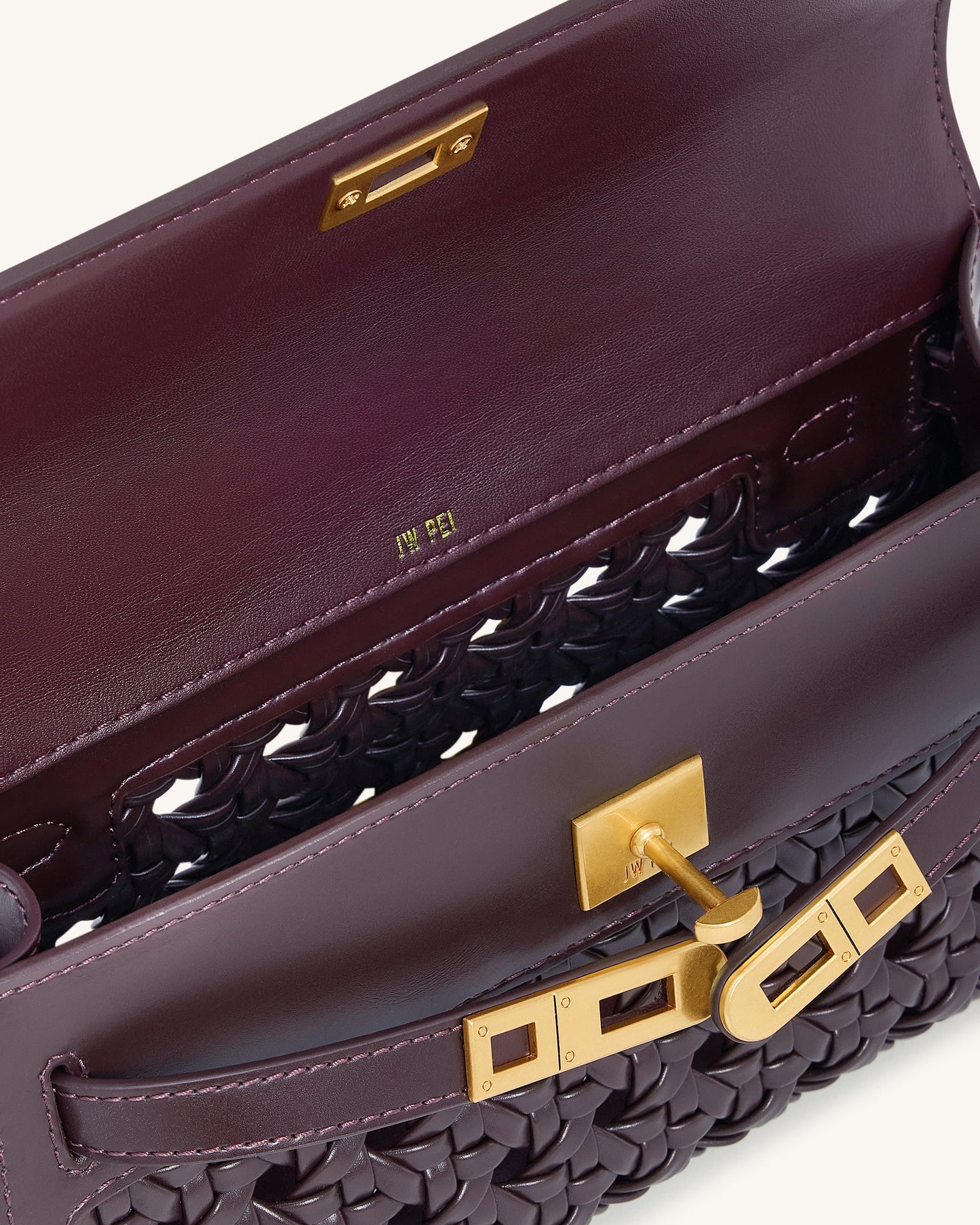 Noor Top Handle Bag - Dark Red