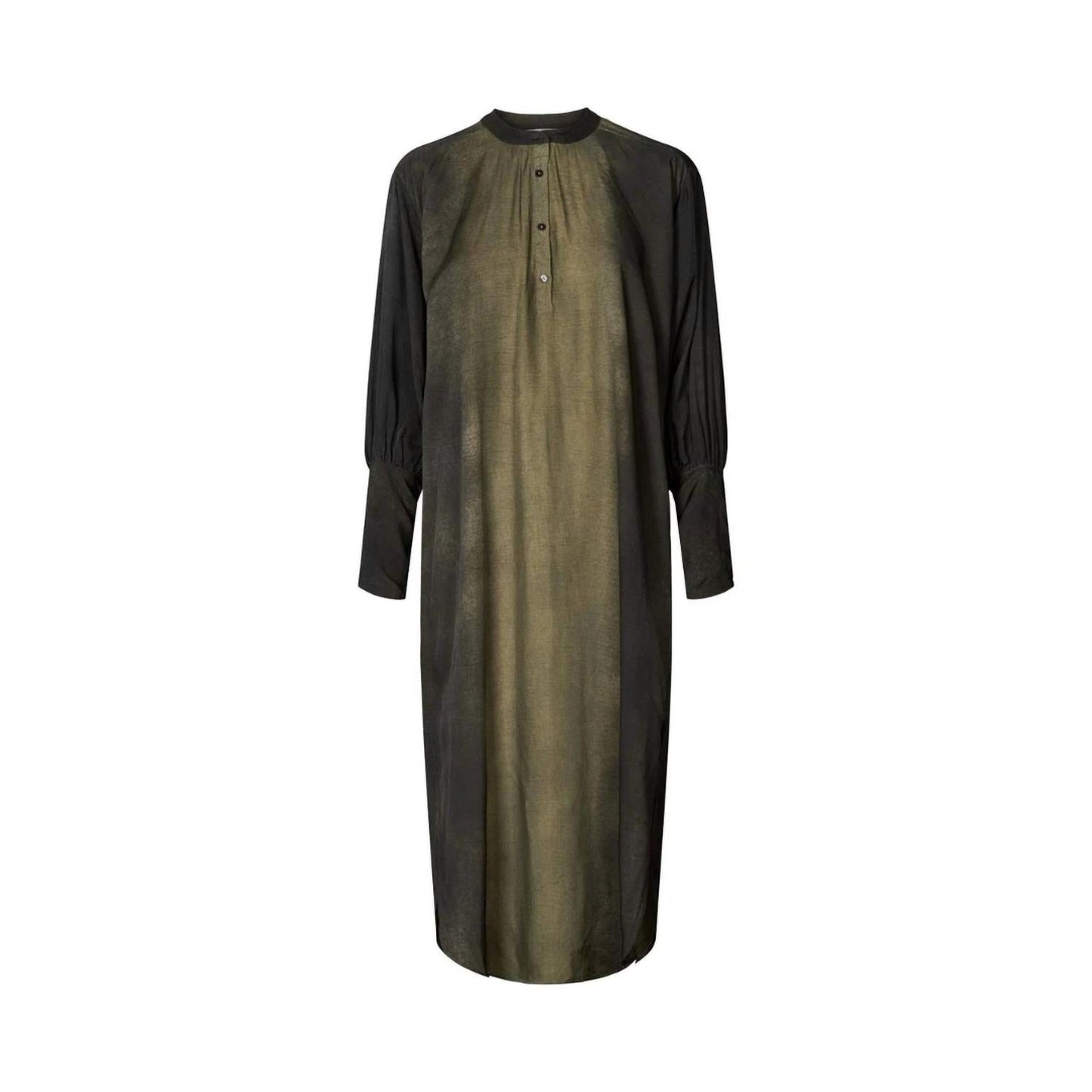 Saloner Graffiti Shirt Dress In Amila Olive Char