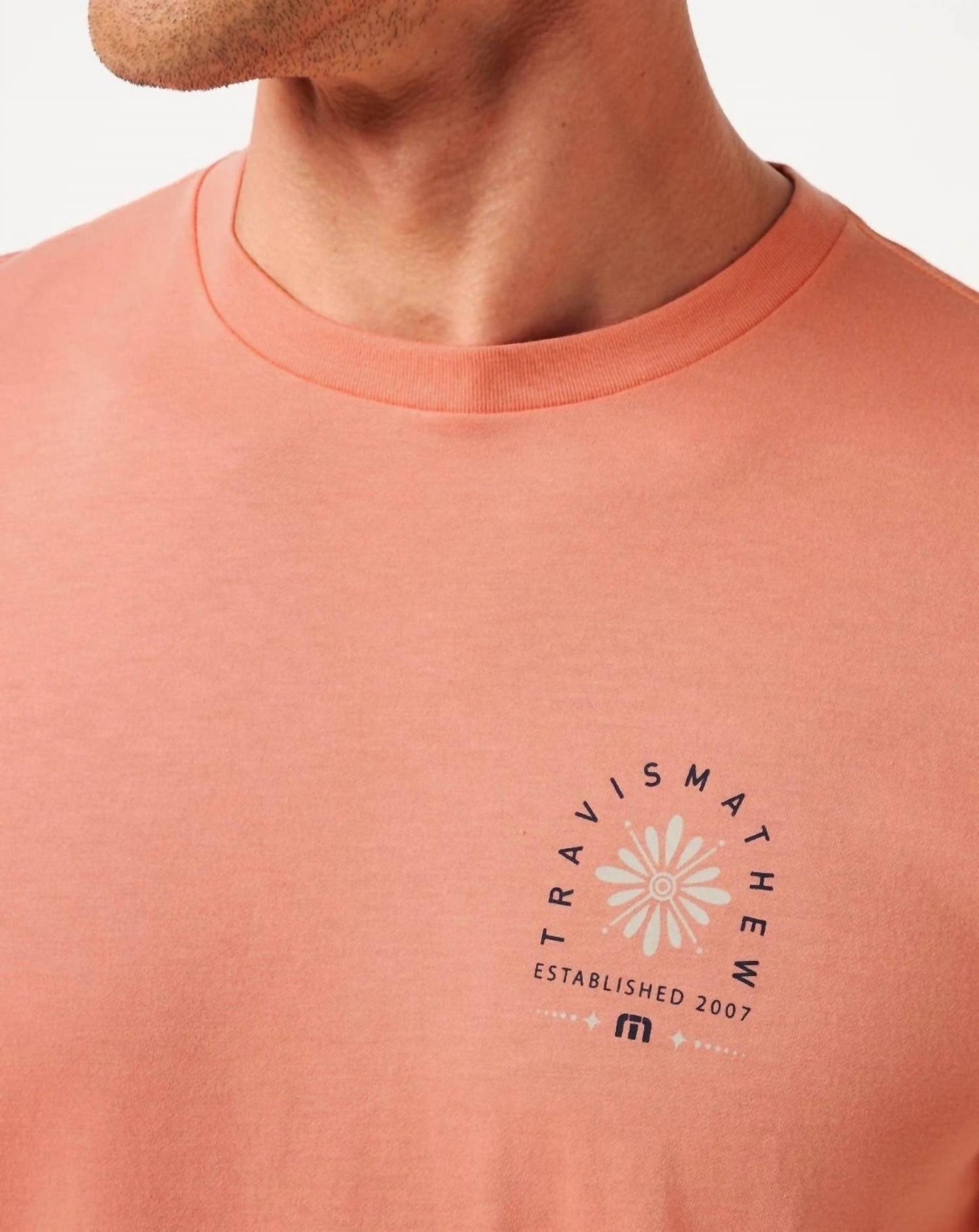 Deco Short Sleeve Tee In Terracotta