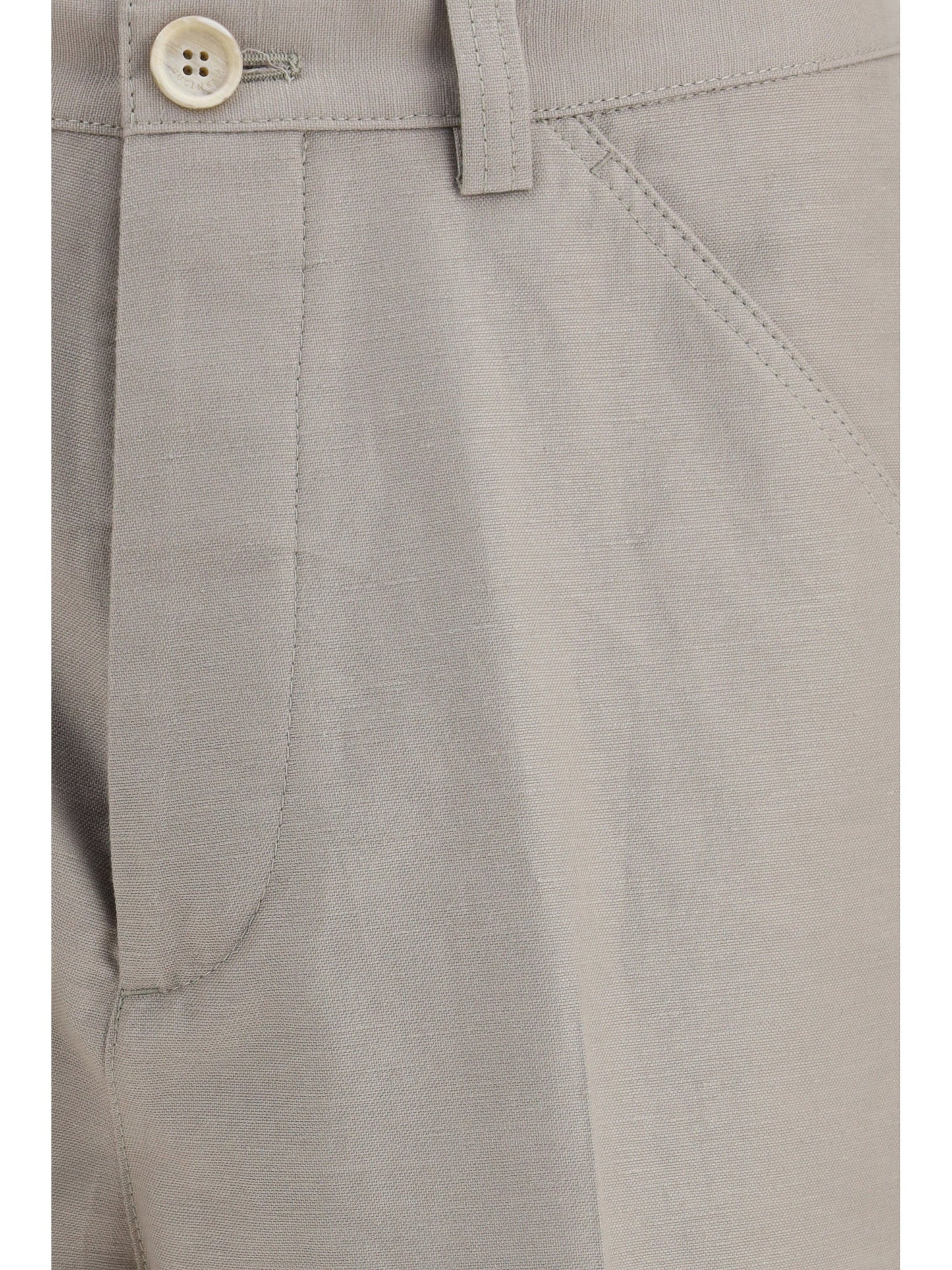 Brunello Cucinelli Men Tailored Pants In Cotton With Belt Loops