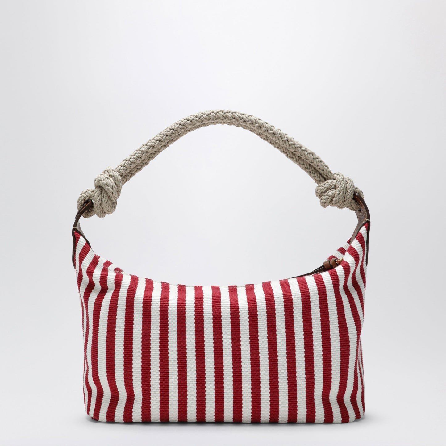 Miu Miu Ruby/Cognac Striped Canvas Bag Women