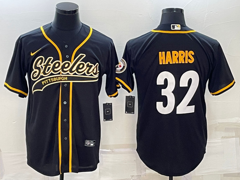 Men's Pittsburgh Steelers Franco Harris #32 Black Vapor Limited jersey
