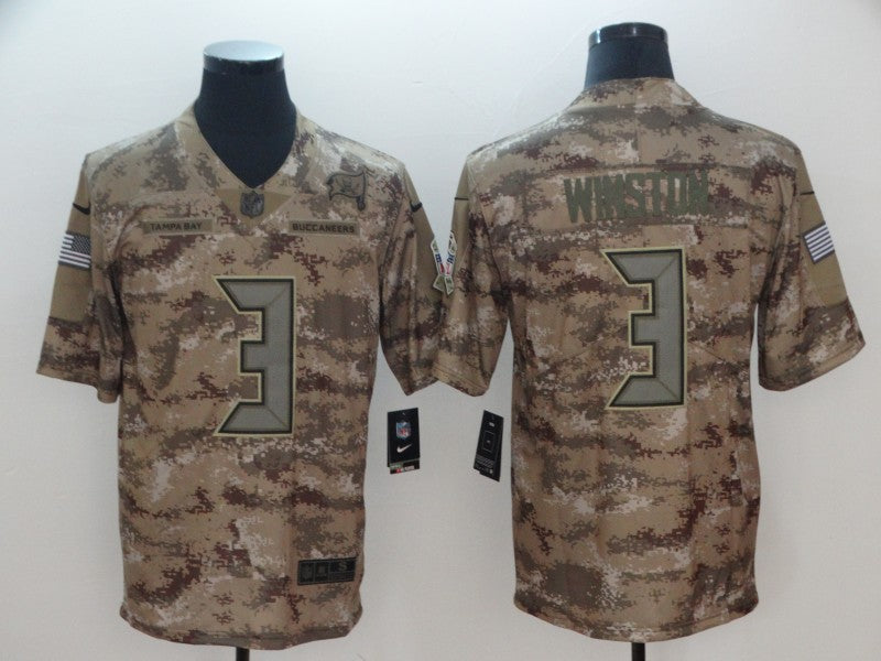 Men's Tampa Bay Buccaneers Jameis Winston #3 Camouflage Game jersey