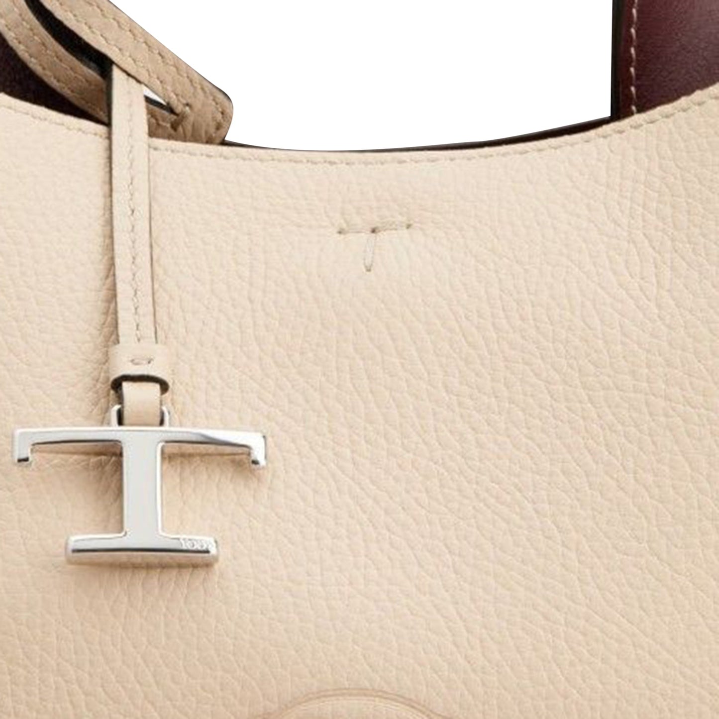 Timeless Metal Micro Tote Bag Beige Stamp: Qri