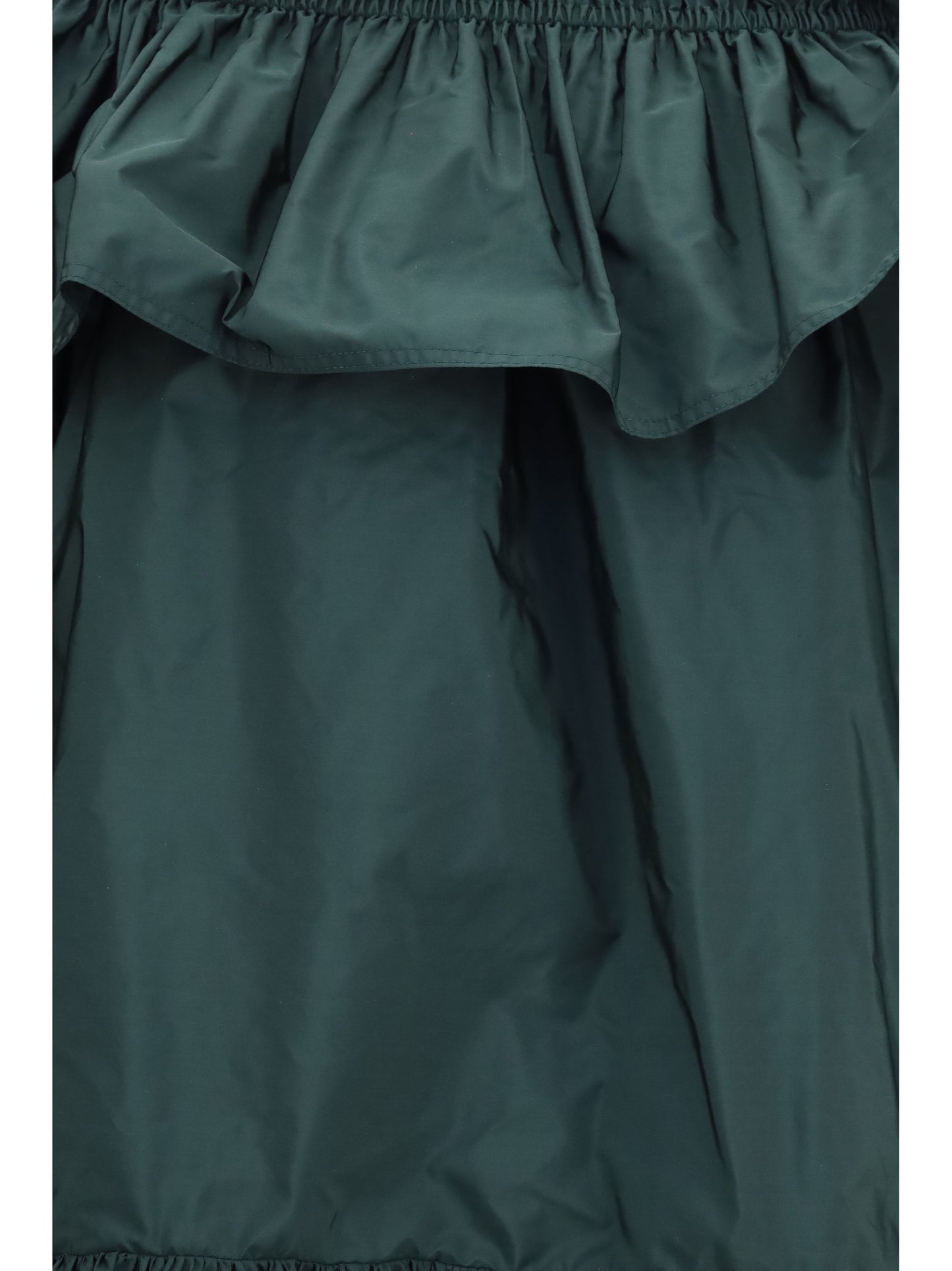 Saint Laurent Women Ruffled Nylon Poplin Dress