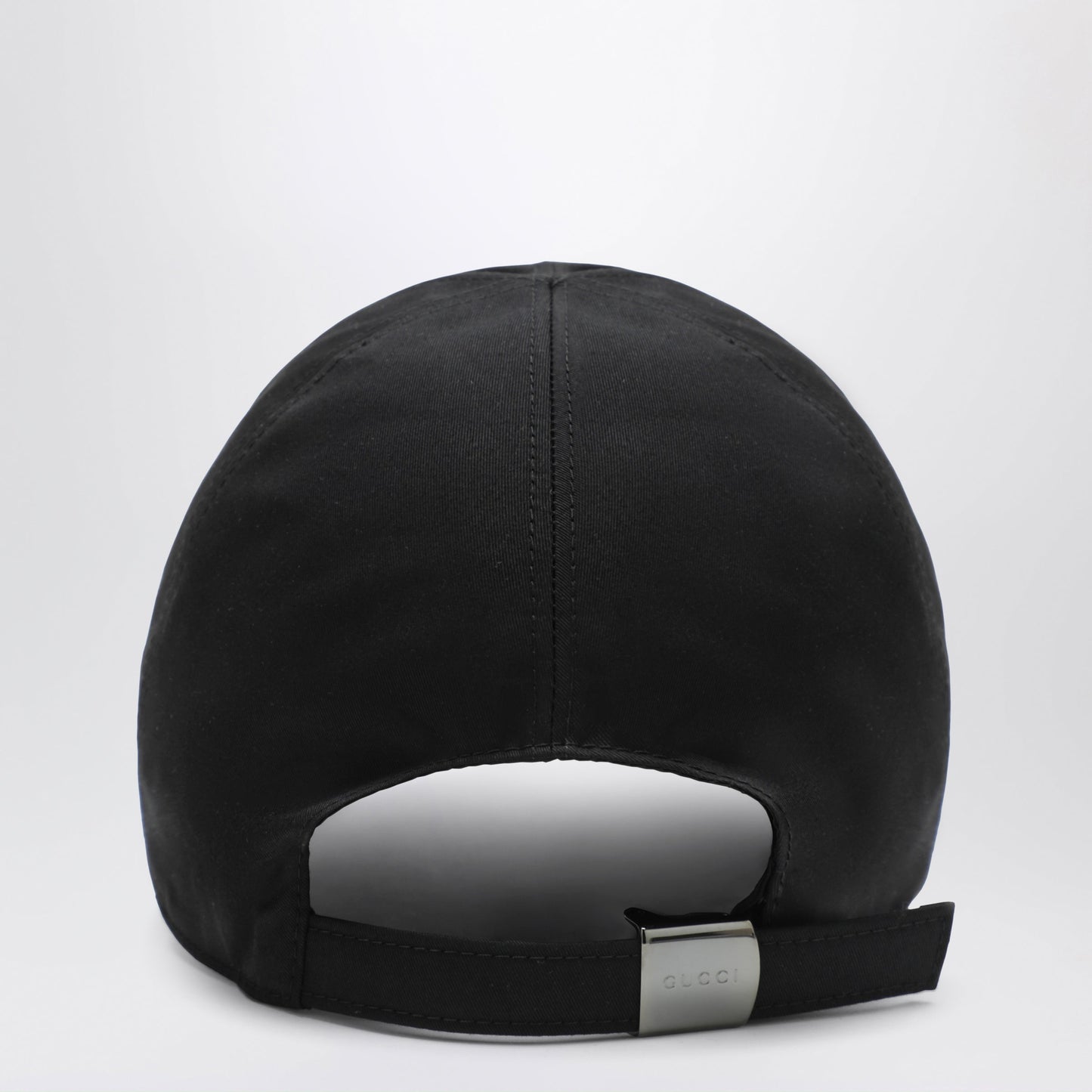 Gucci Black Cotton Baseball Cap With Gg Trim Men
