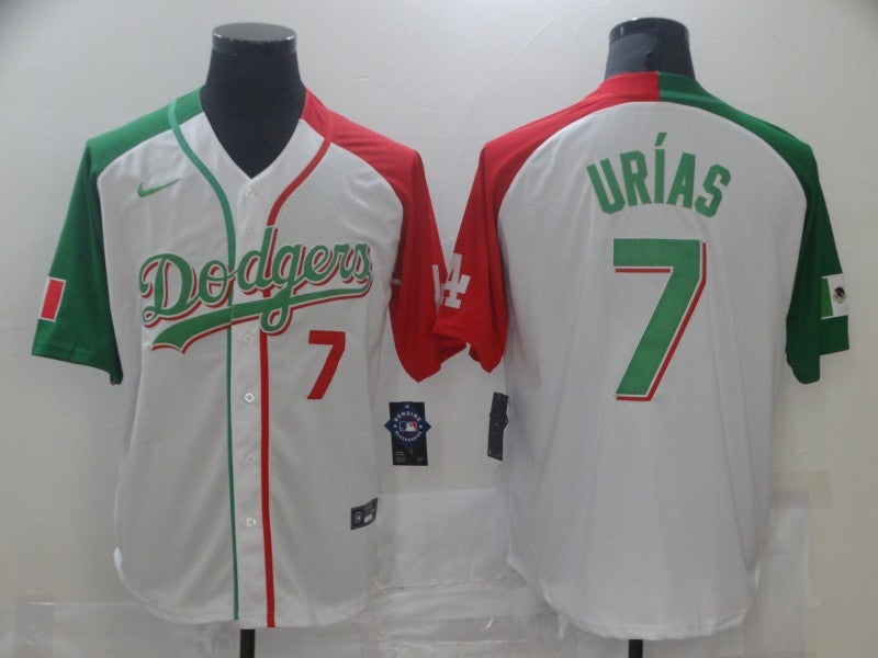 Men's Los Angeles Dodgers Julio Urias #7 White Stitched Baseball jersey