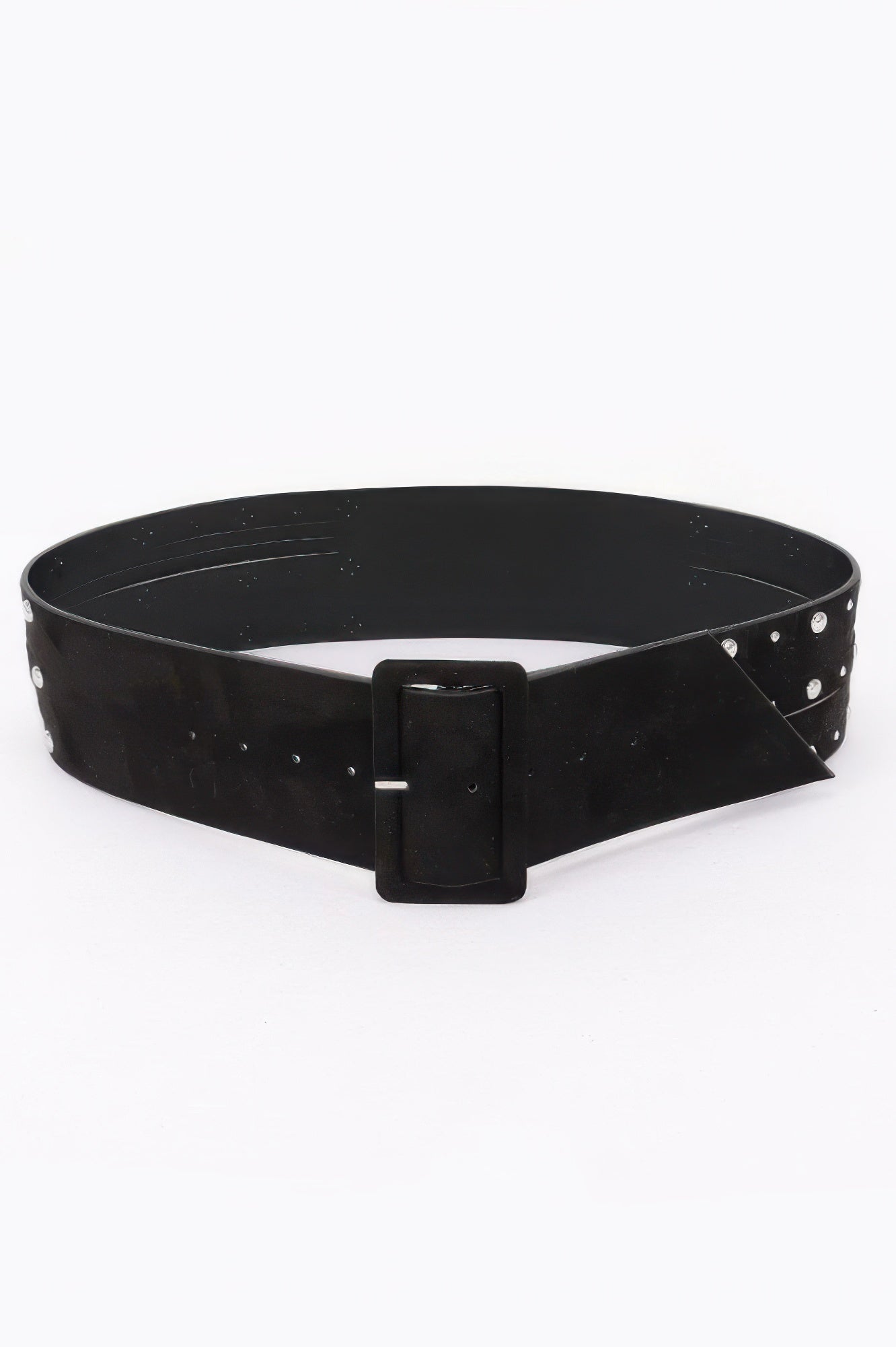 Rocker Style Wide Studded Waist Belt
