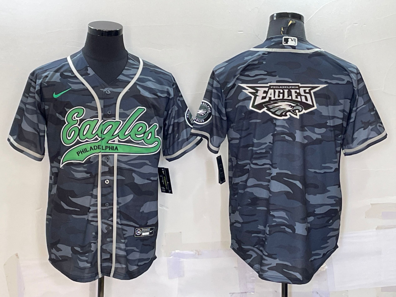 Men's Philadelphia Eagles Grey Camouflage Game jersey