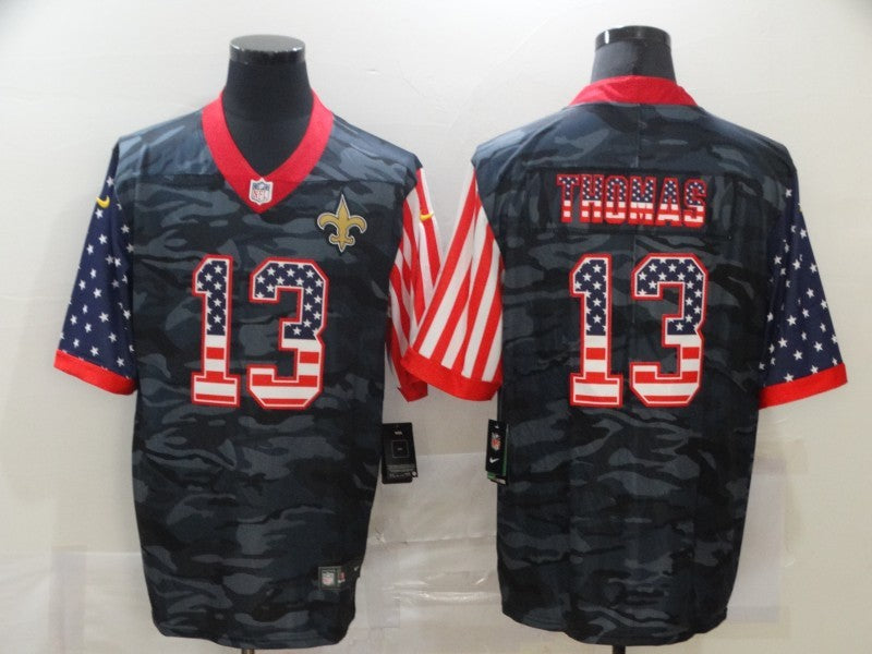 Men's New Orleans Saints Michael Thomas #13 Gray Camouflage Game Player jersey