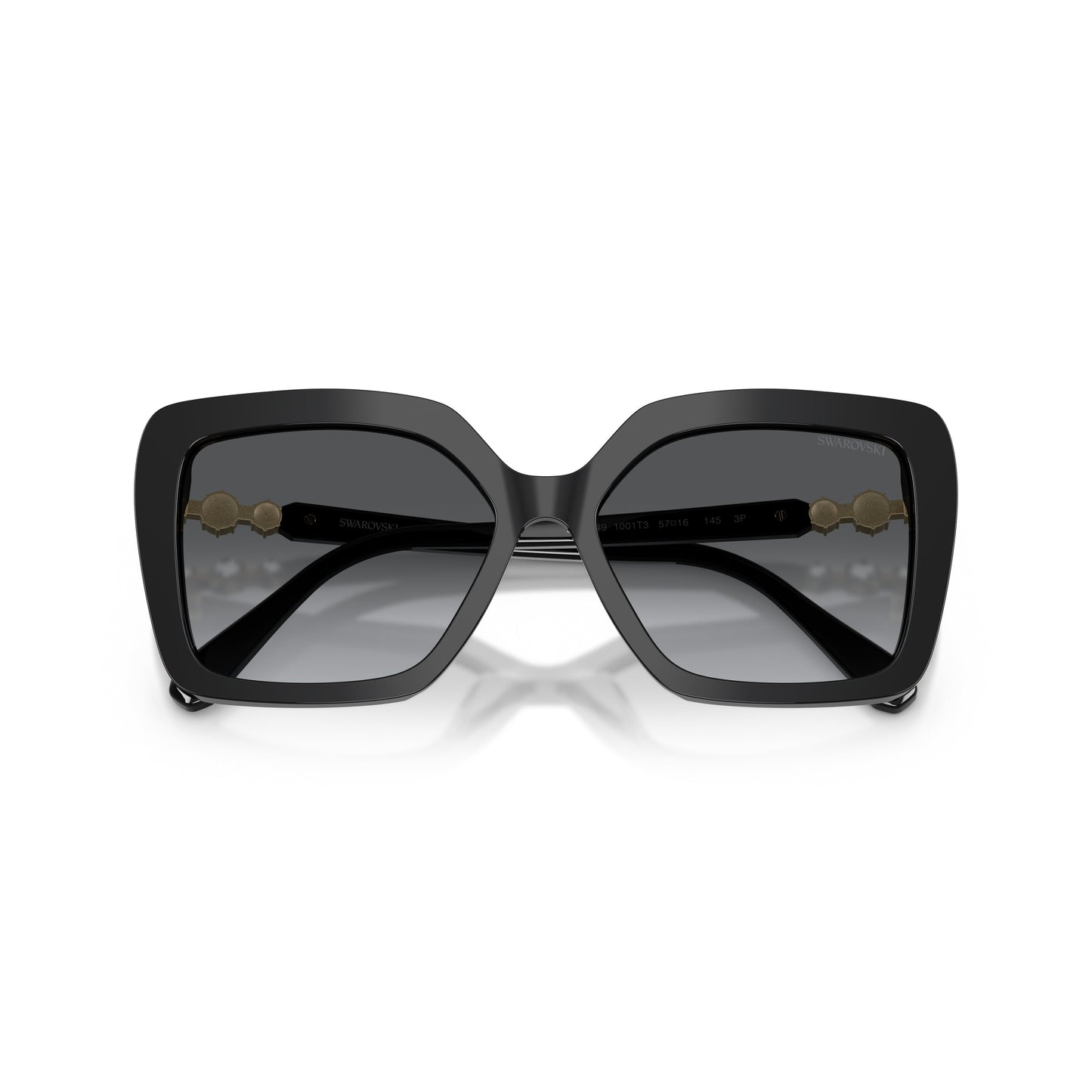 0Sk6049 Oversized Square Sunglasses with Gold Accents