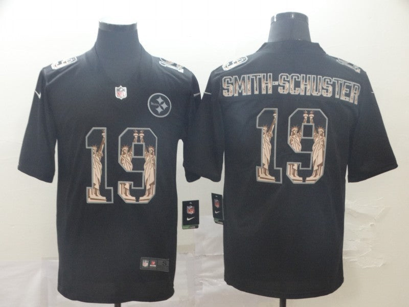 Men's Pittsburgh Steelers JuJu Smith-Schuster #19 Black Team Game jersey