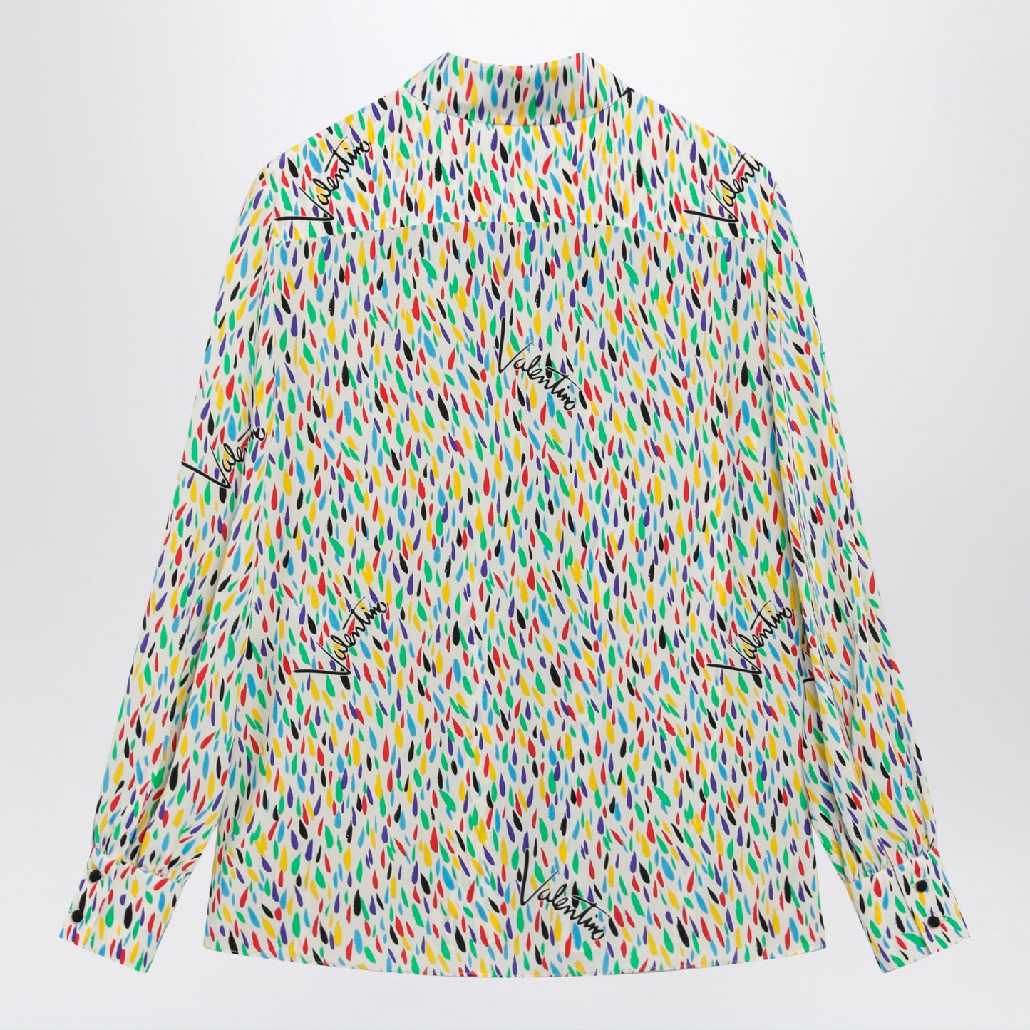 Valentino Multicolored Silk Blouse With Lavalliã¨Re Women