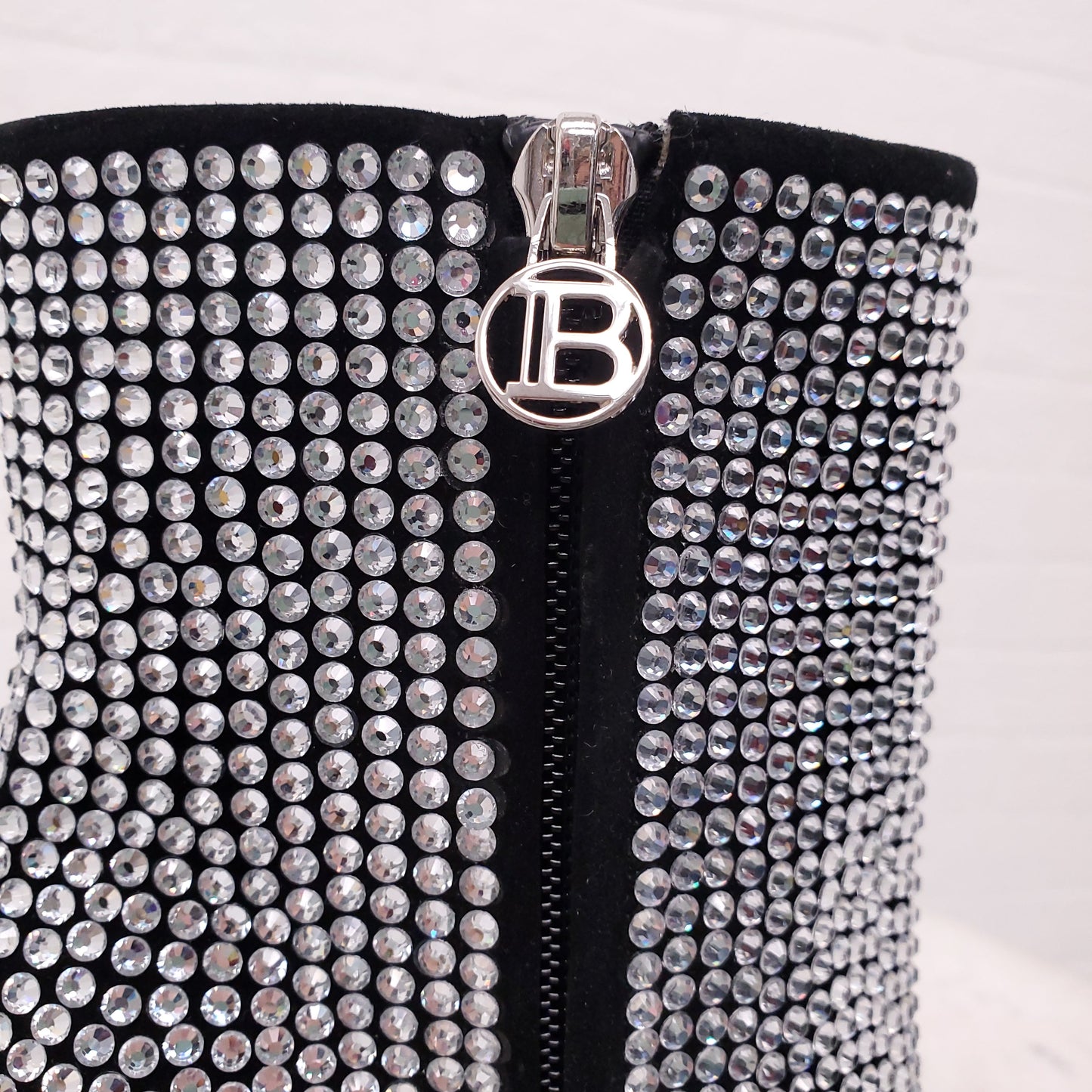 BALMAIN RHINESTONE BOOTIES - SIZE 37.5