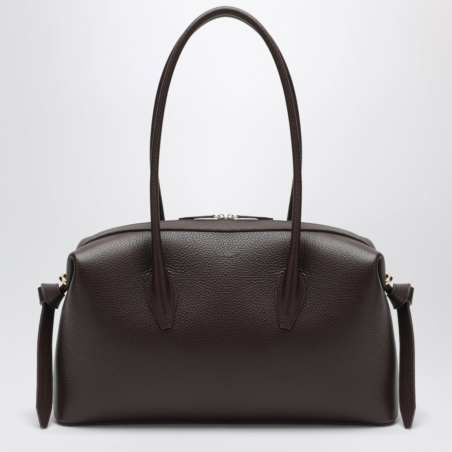 Yuzefi Brioche Duffle Bag In Espresso Pebble-Grained Leather Women