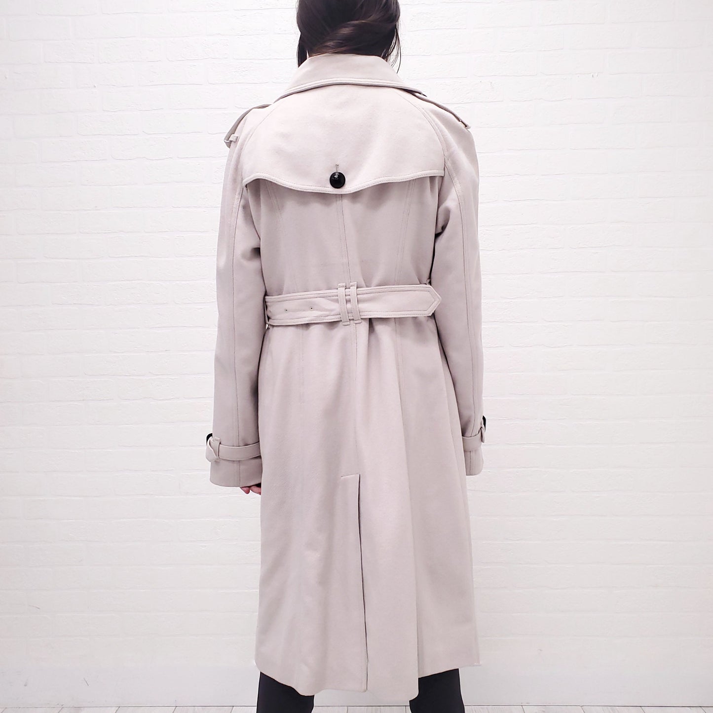 BURBERRY WOOL TRENCH COAT - SIZE 12