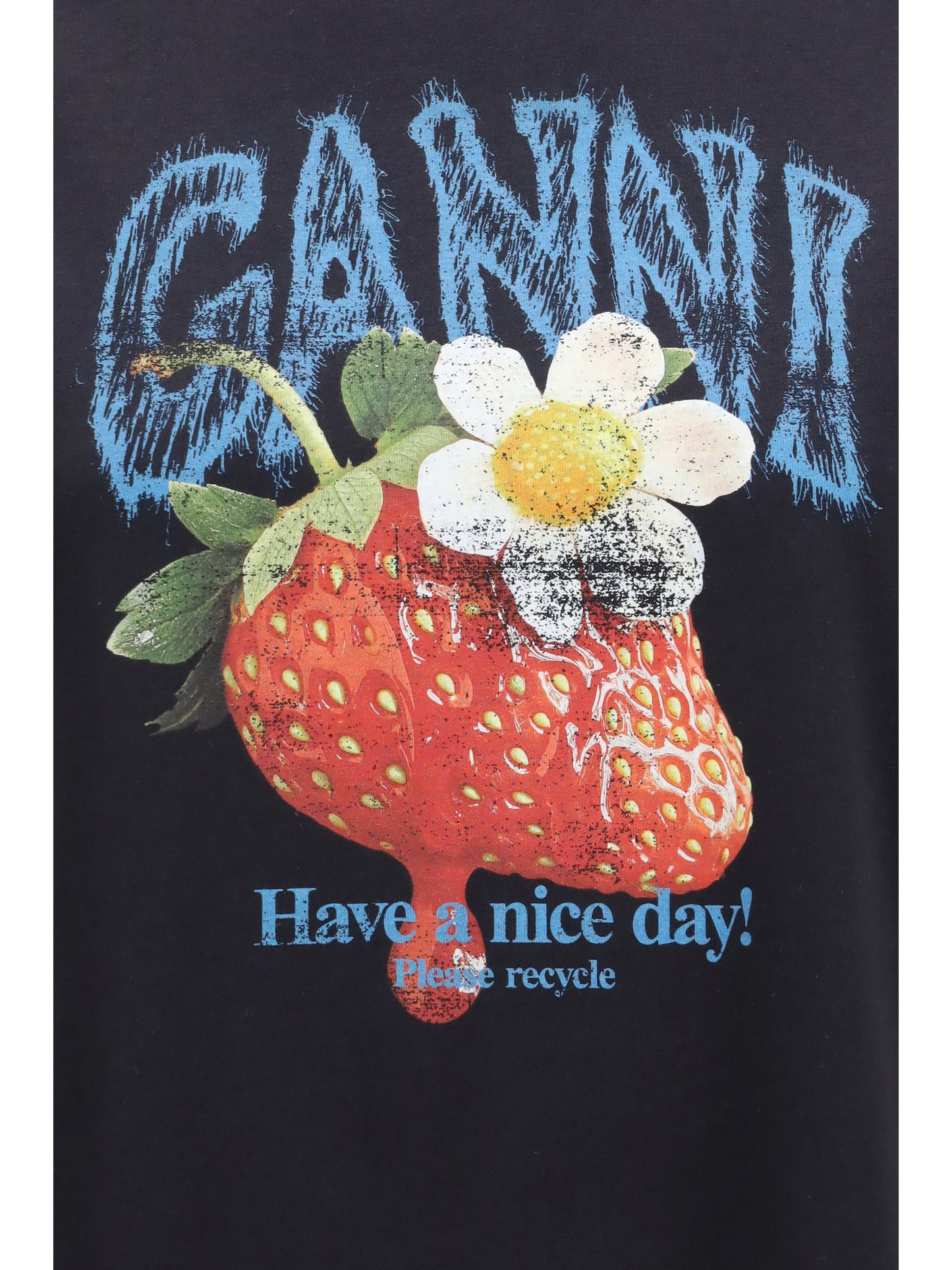 Ganni Women Strawberry Cotton T-Shirt