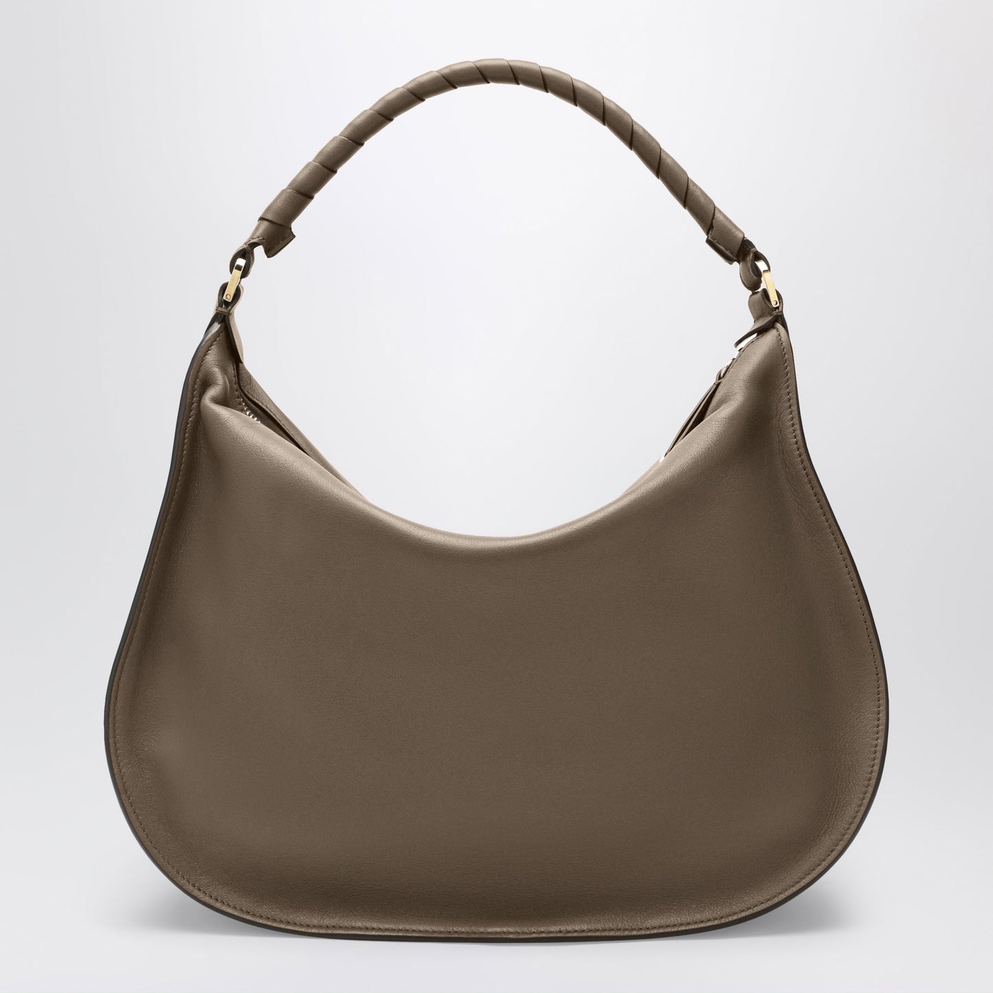 Chloe Taupe Marcie Shoulder Bag In Leather Women