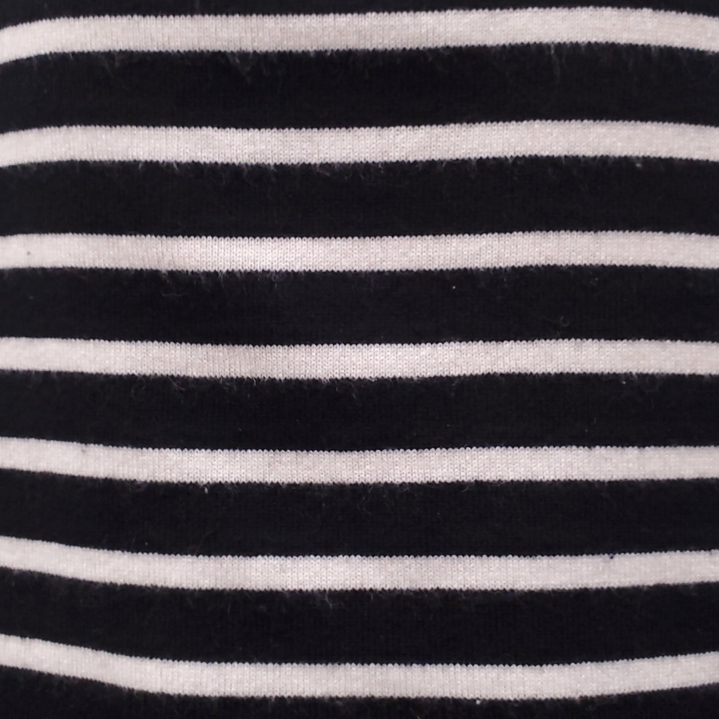 CHANEL BLACK AND WHITE STRIPED LOGO SCARF