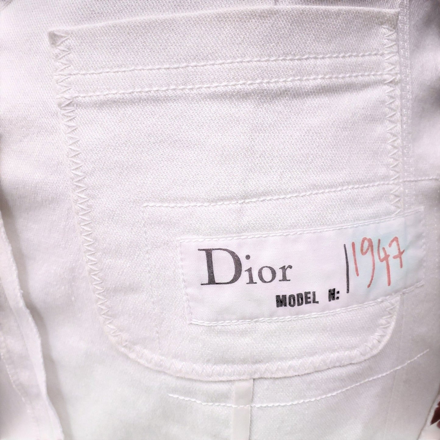CHRISTIAN DIOR WHITE DENIM SKIRT - SIZE S
