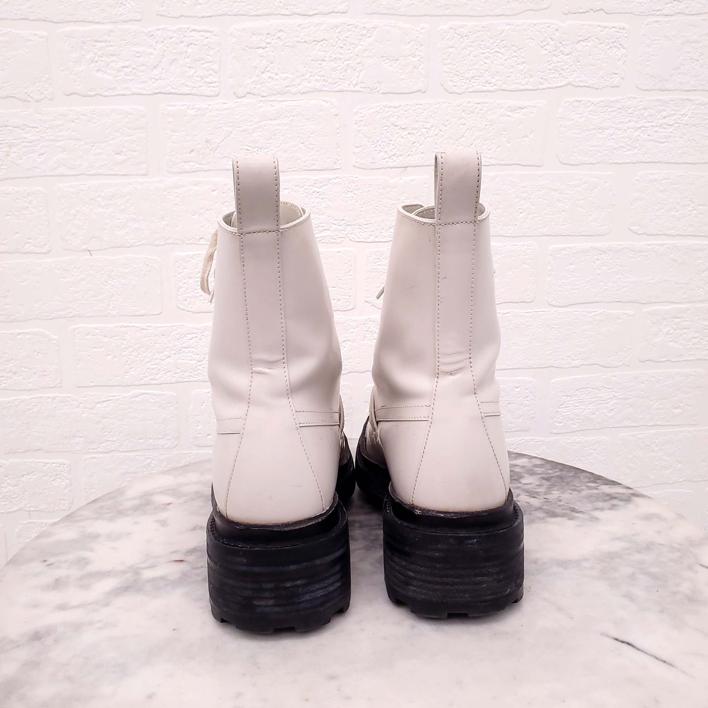 HERMÈS FUNK ANKLE BOOTS WITH SILVER BUCKLE DETAIL - SIZE 37.5