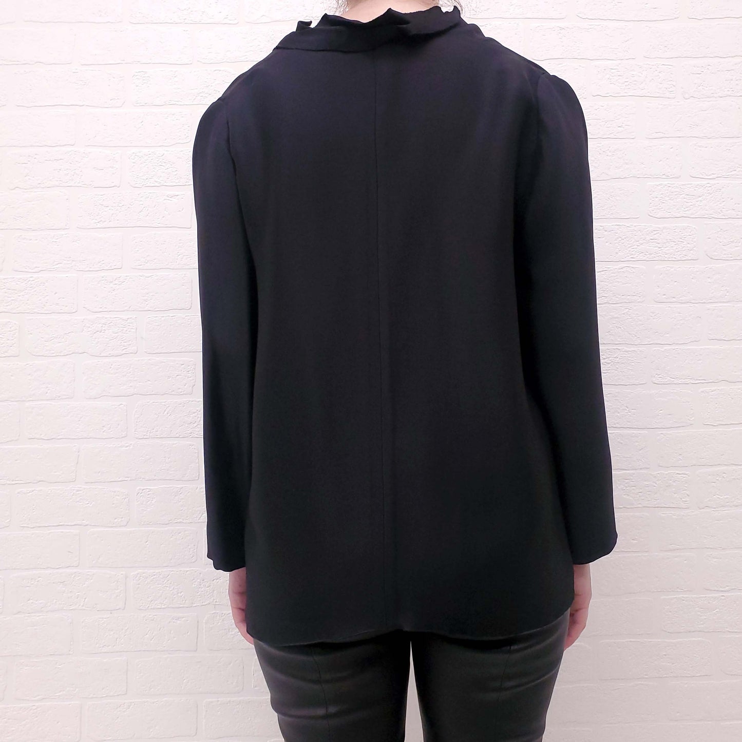LANVIN BLACK BLOUSE BLAZER - SIZE 42