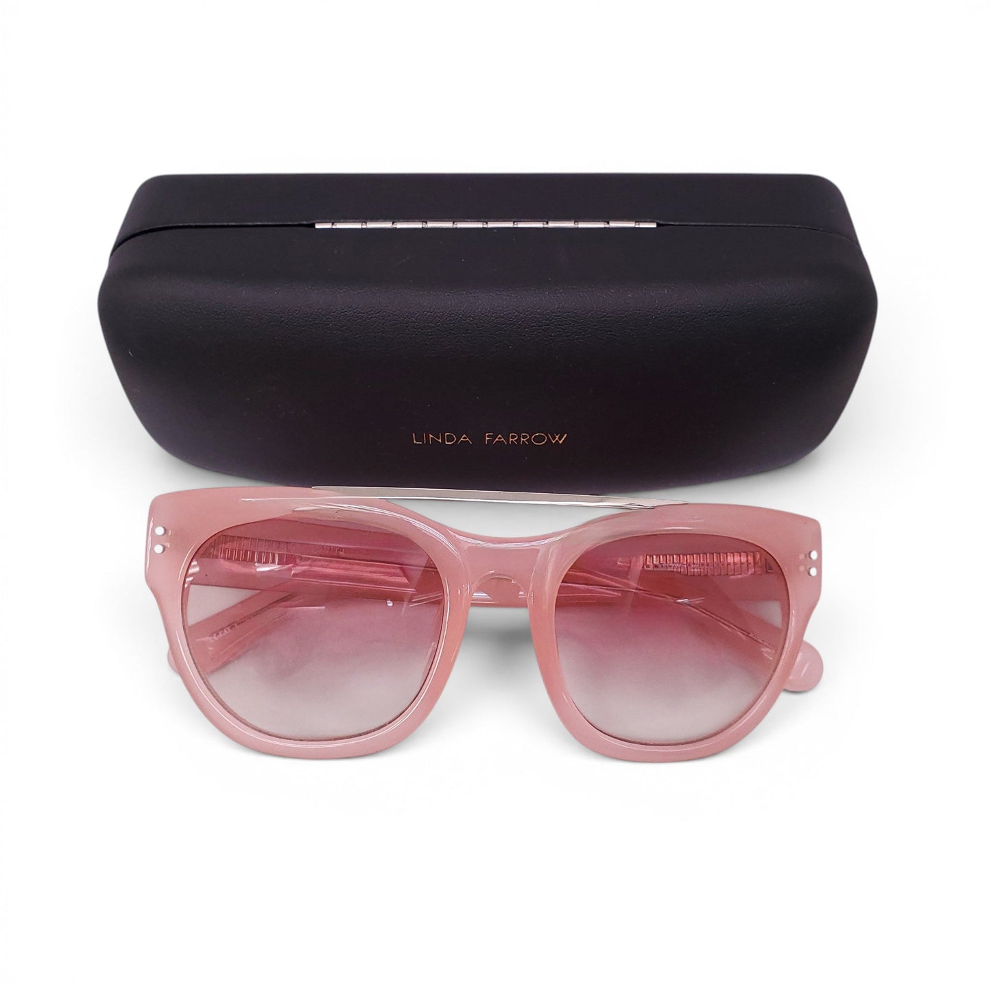 LINDA FARROW x ERDEM PINK SUNGLASSES