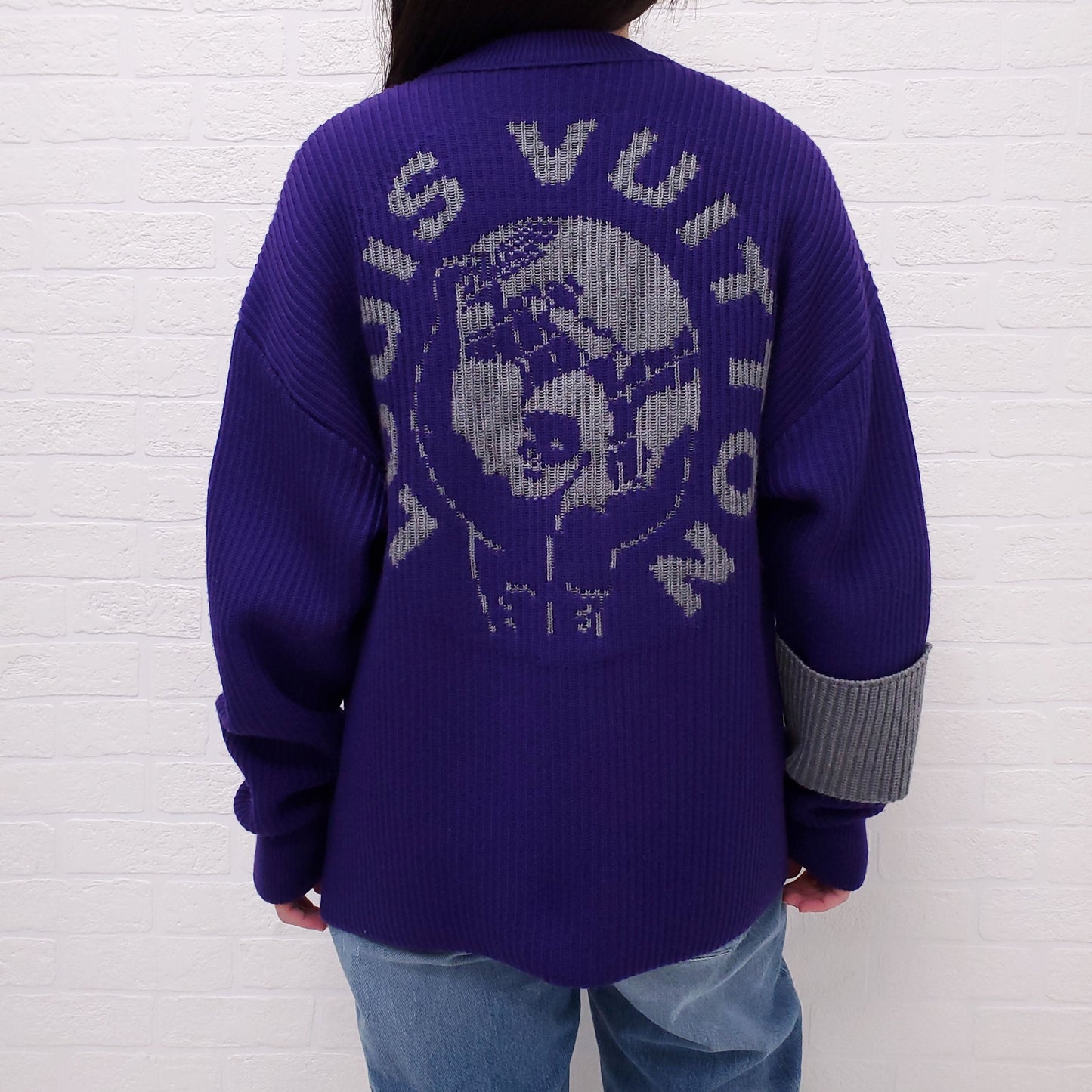 LOUIS VUITTON PURPLE LIMITED EDITION SWEATER - SIZE XS (OVERSIZED)
