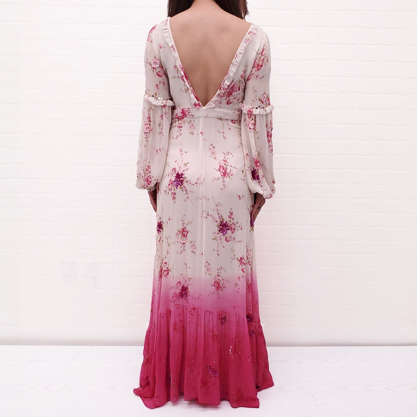 LOVESHACKFANCY ZARIA BEADED GOWN - SIZE 0