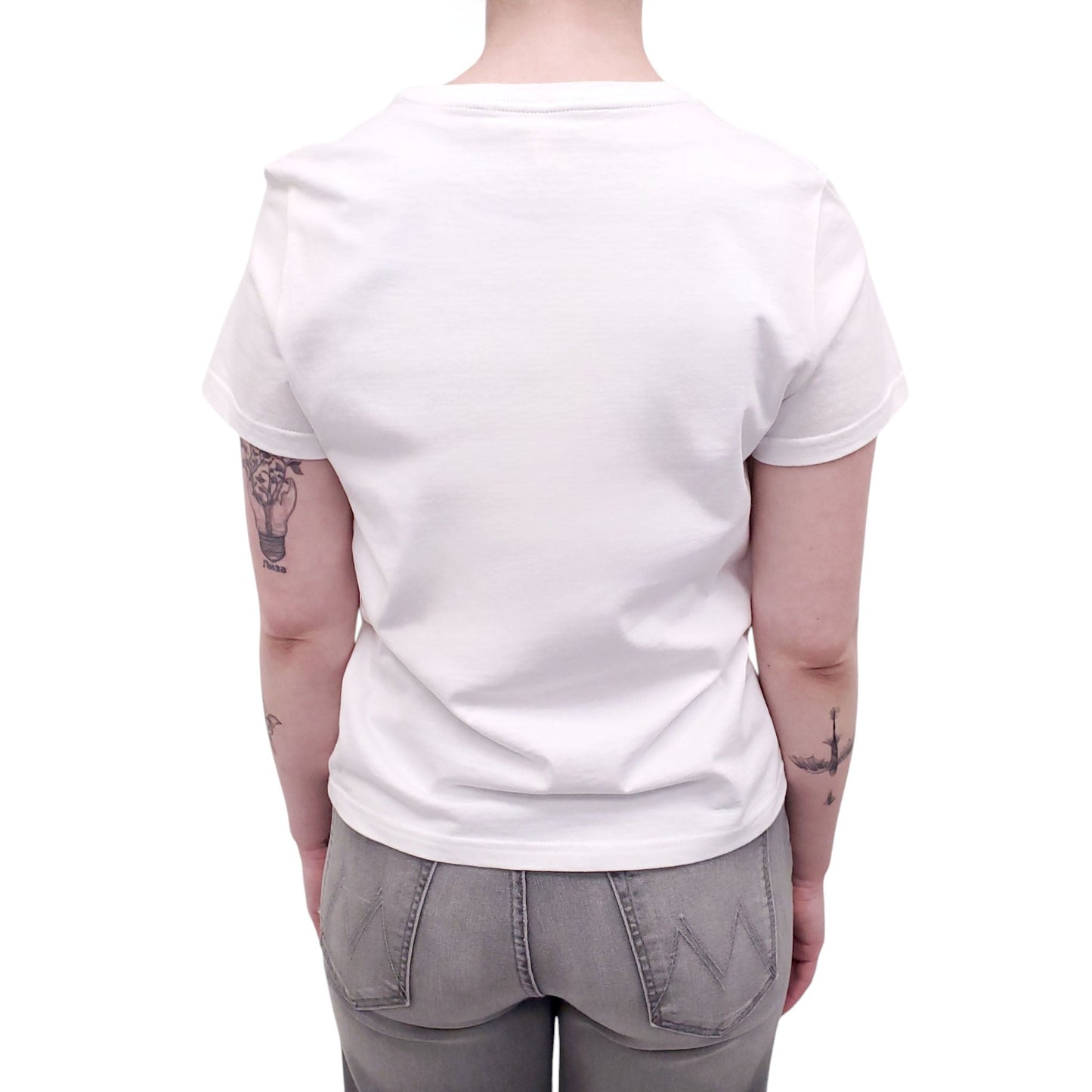 MARC JACOBS WHITE T-SHIRT WITH DAISY PRINT - SIZE S